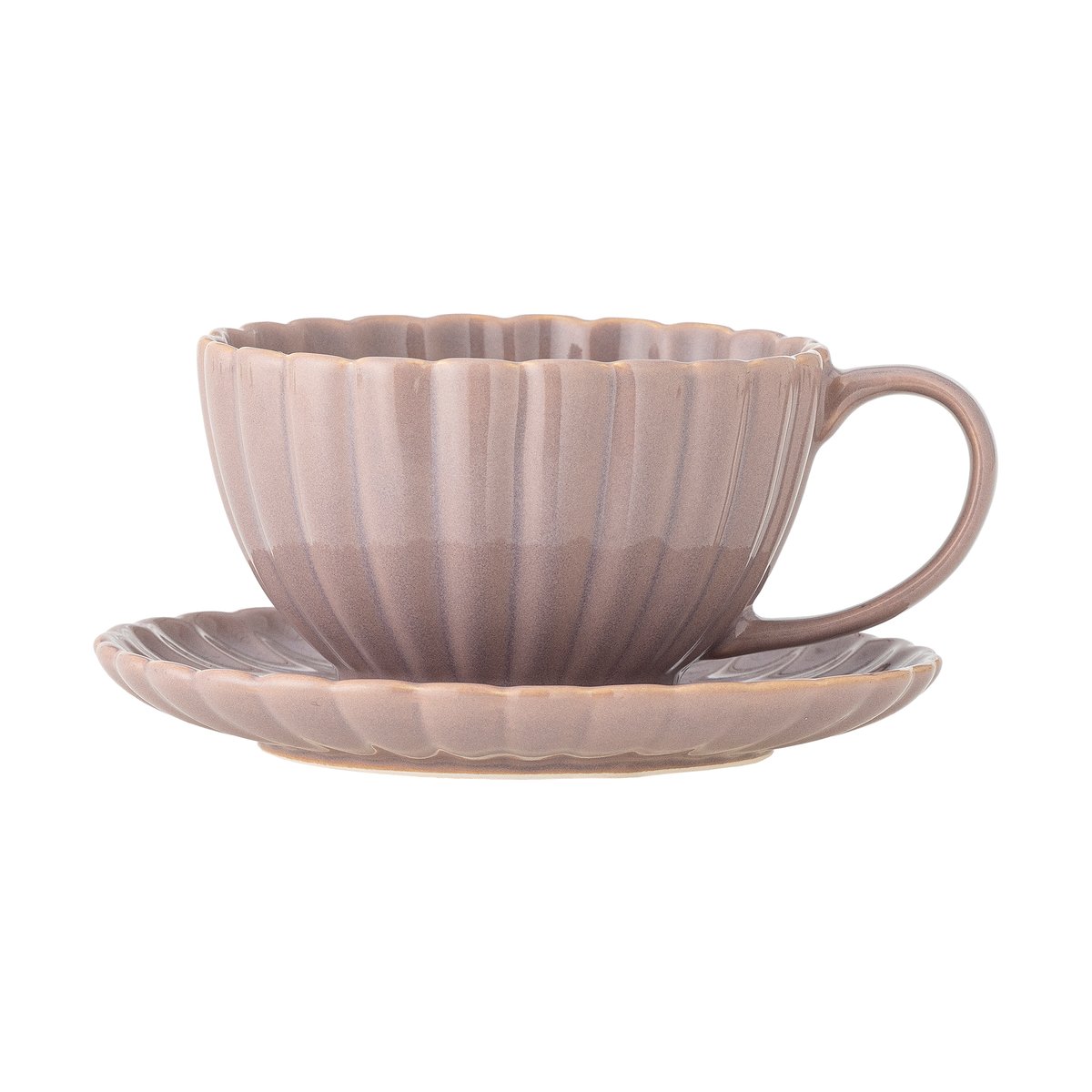 Bloomingville Latina kop 22 cl met schotel Rose | Scandinavisch Interieur | Koffiekoppen | Roze