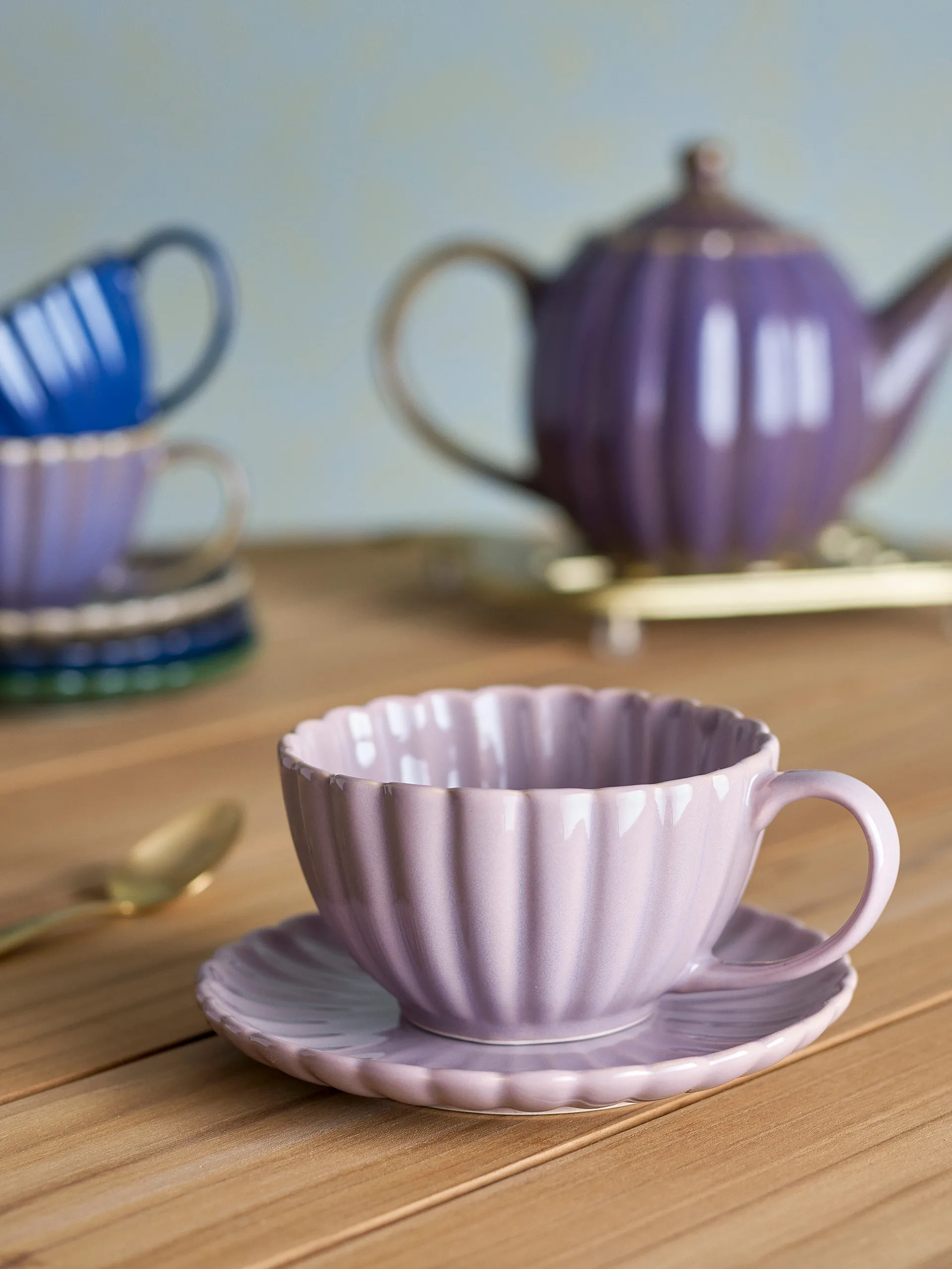 Latina kop 22 cl met schotel, Rose Bloomingville