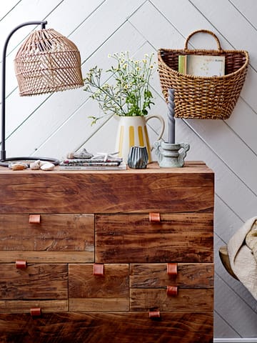Leia tafellamp rotan - Natuur-zwart - Bloomingville
