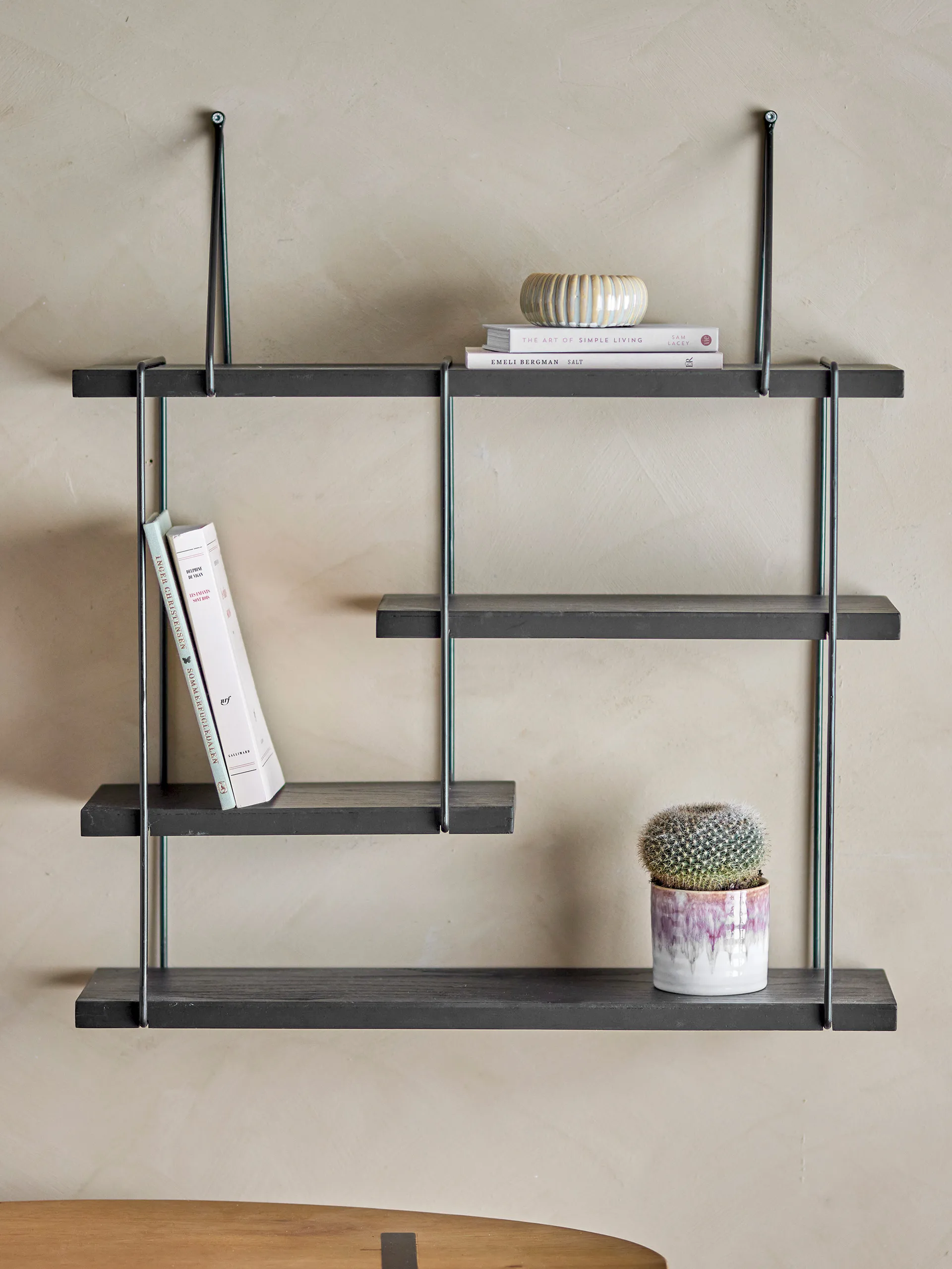 Lewis wandplank 60x65 cm, Black firwood Bloomingville