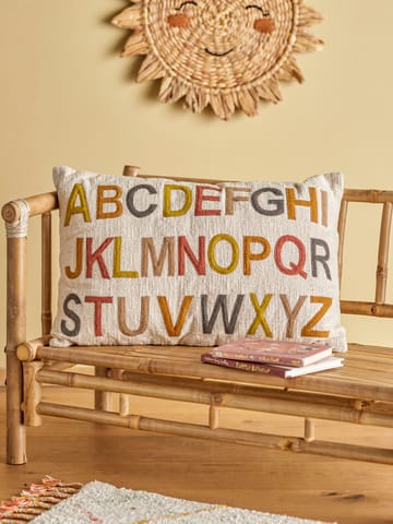 Lexi kussen alfabet 40x60 cm - Nature-multi - Bloomingville