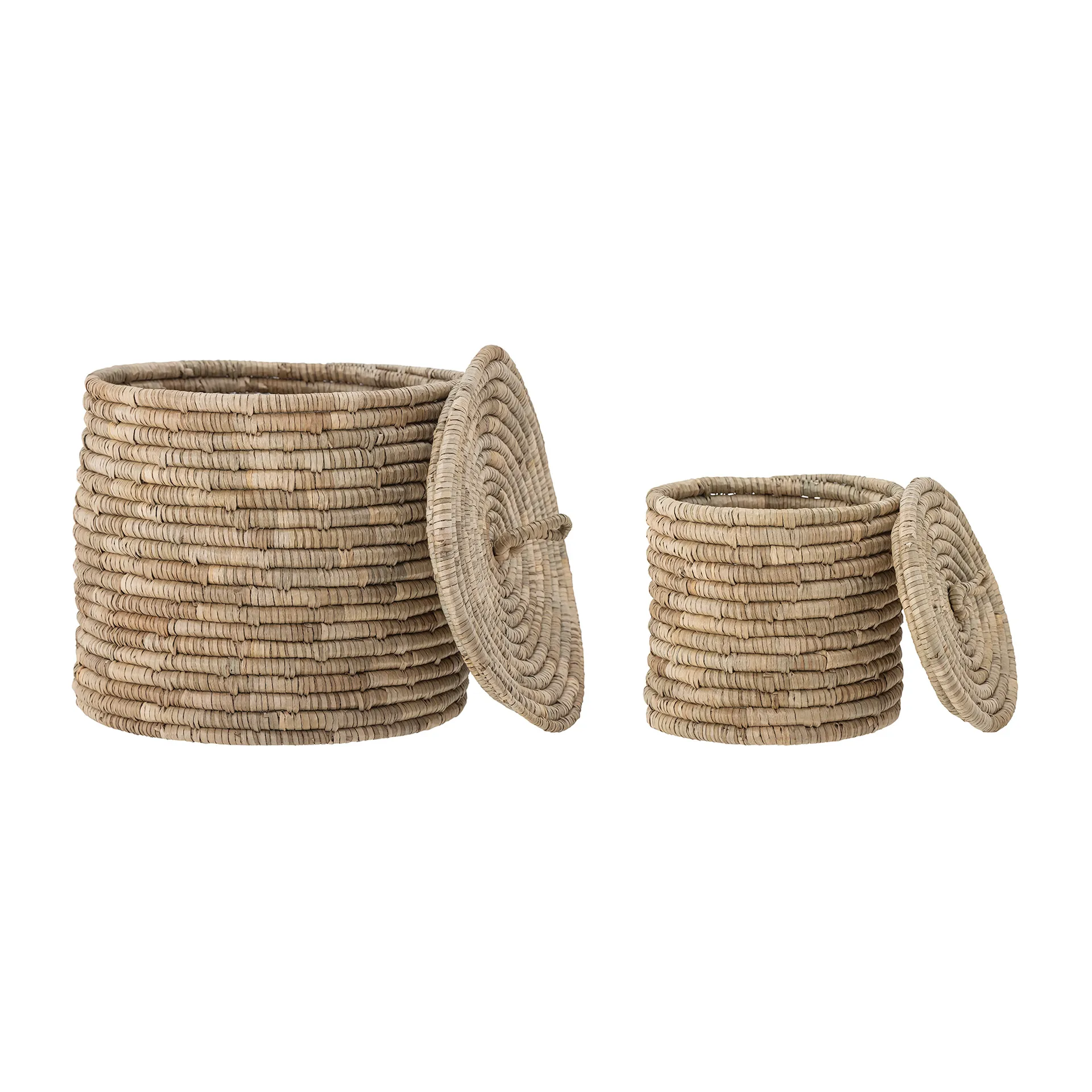 Lin opbergmand met deksel 2-delig, Natuur Bloomingville