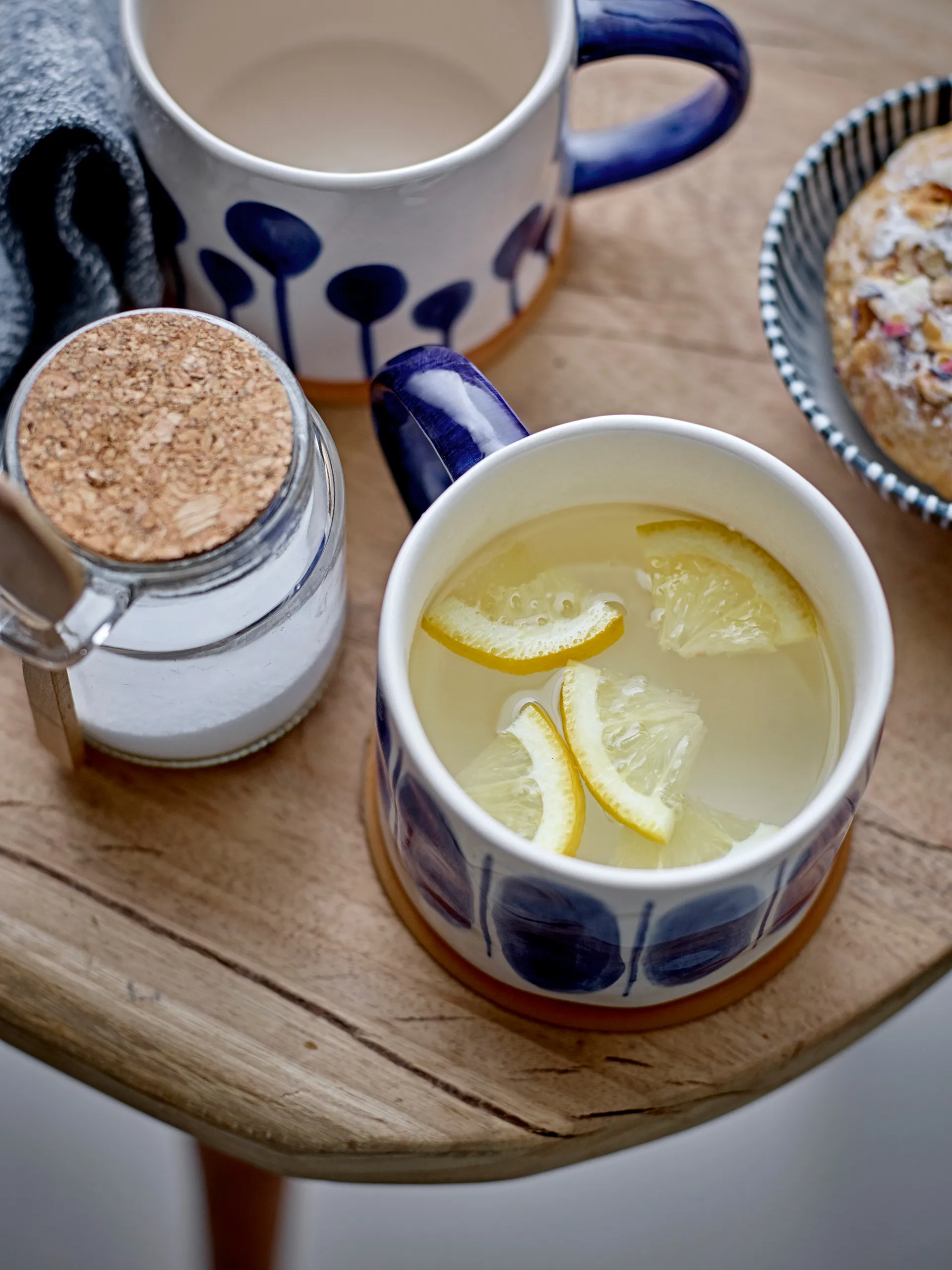 Linora mok 45 cl 3-pack, Blauw Bloomingville