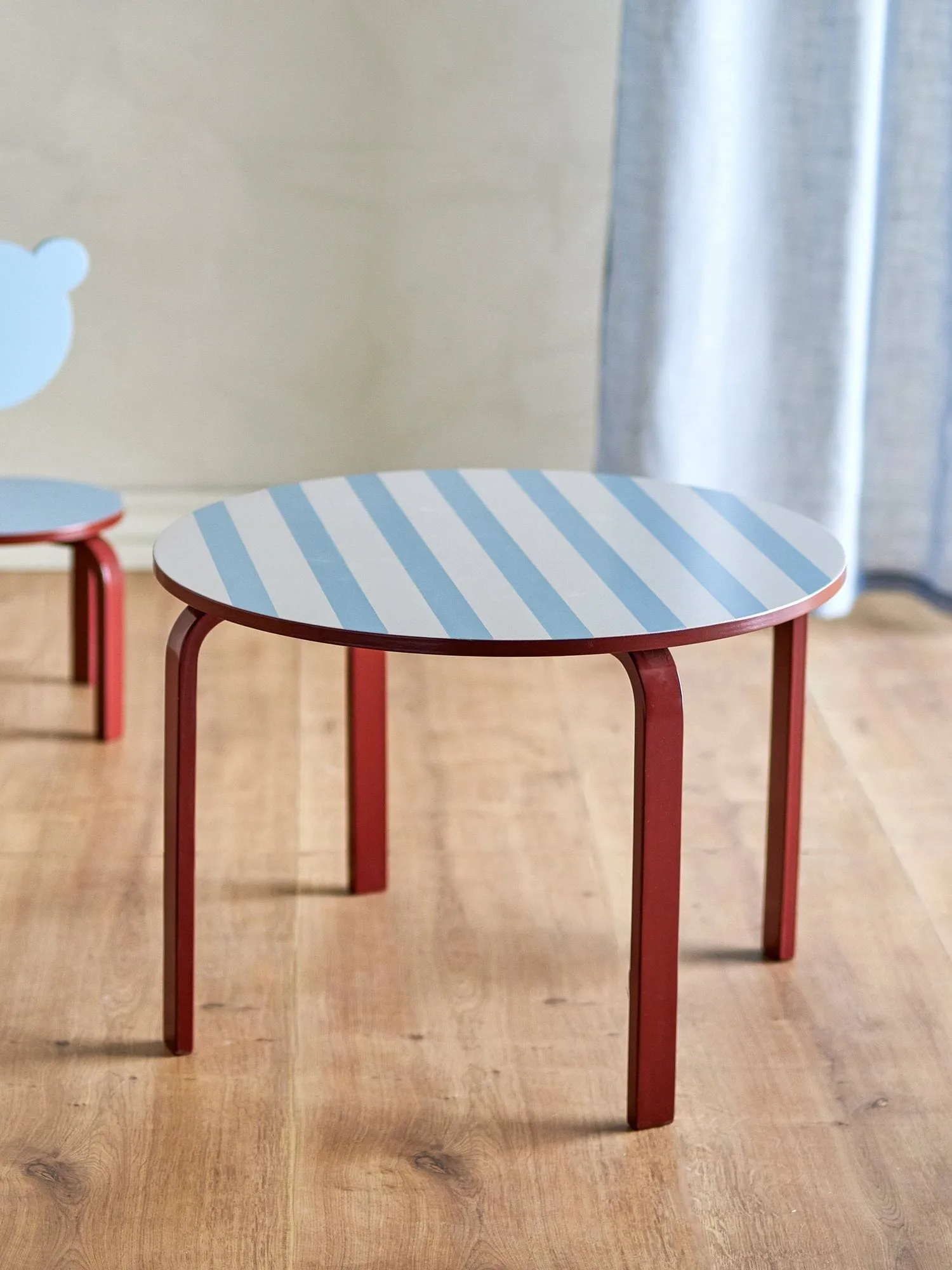 Liova tafel, Blauw-wit, Ø65 cm Bloomingville