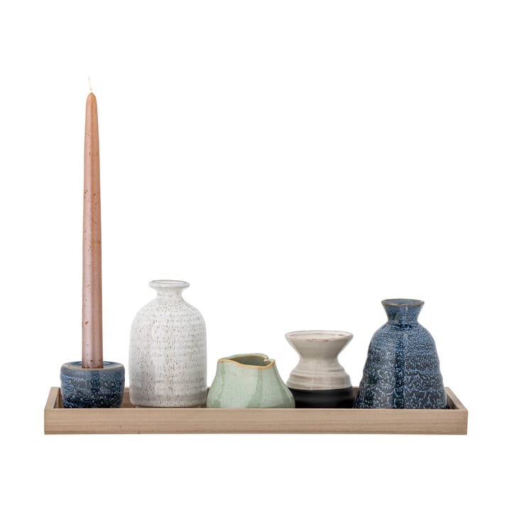 Longo plateau met waxinelichthouders 42 cm, Blue Bloomingville