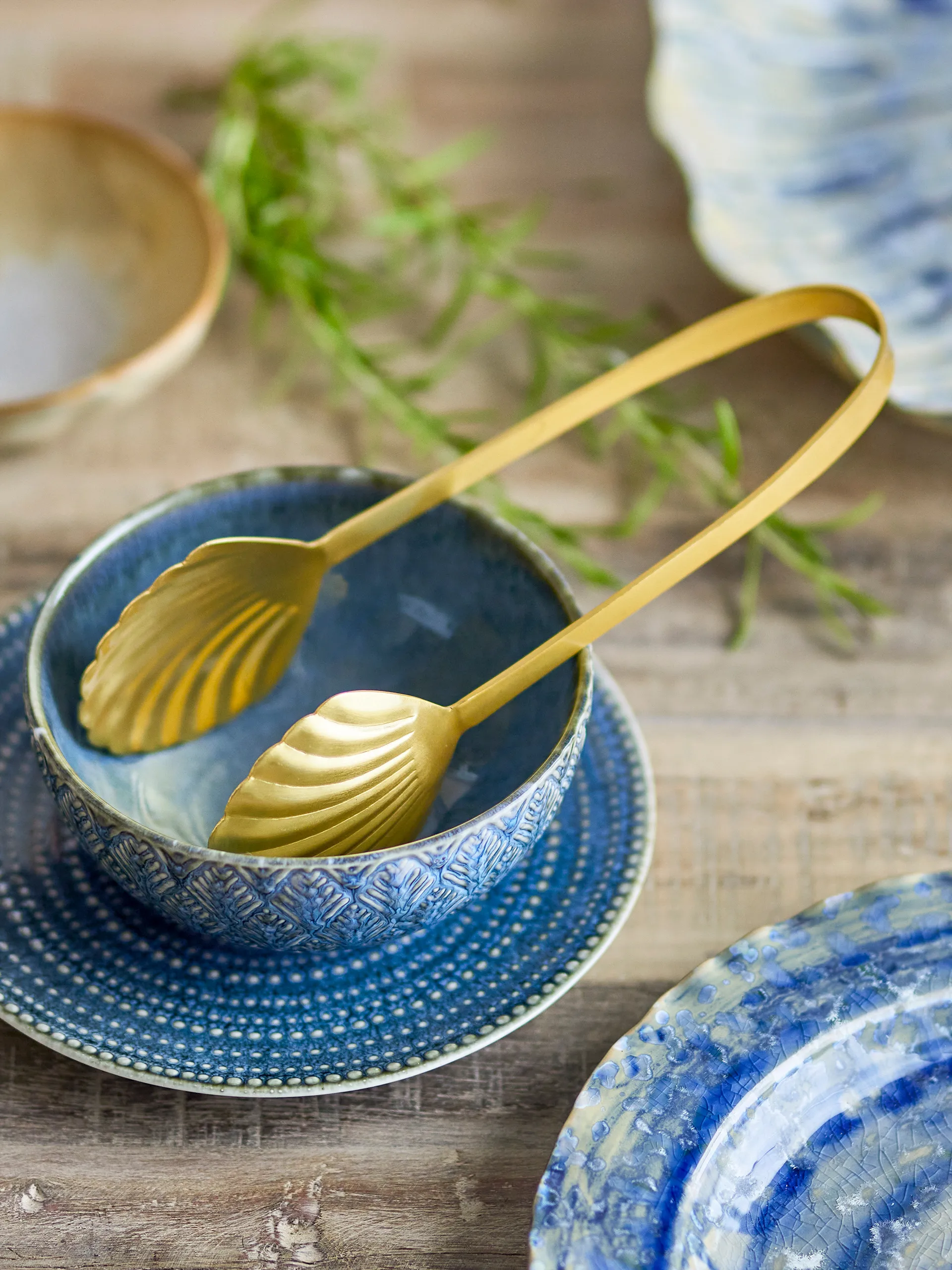 Loreta serveertang, Goud Bloomingville