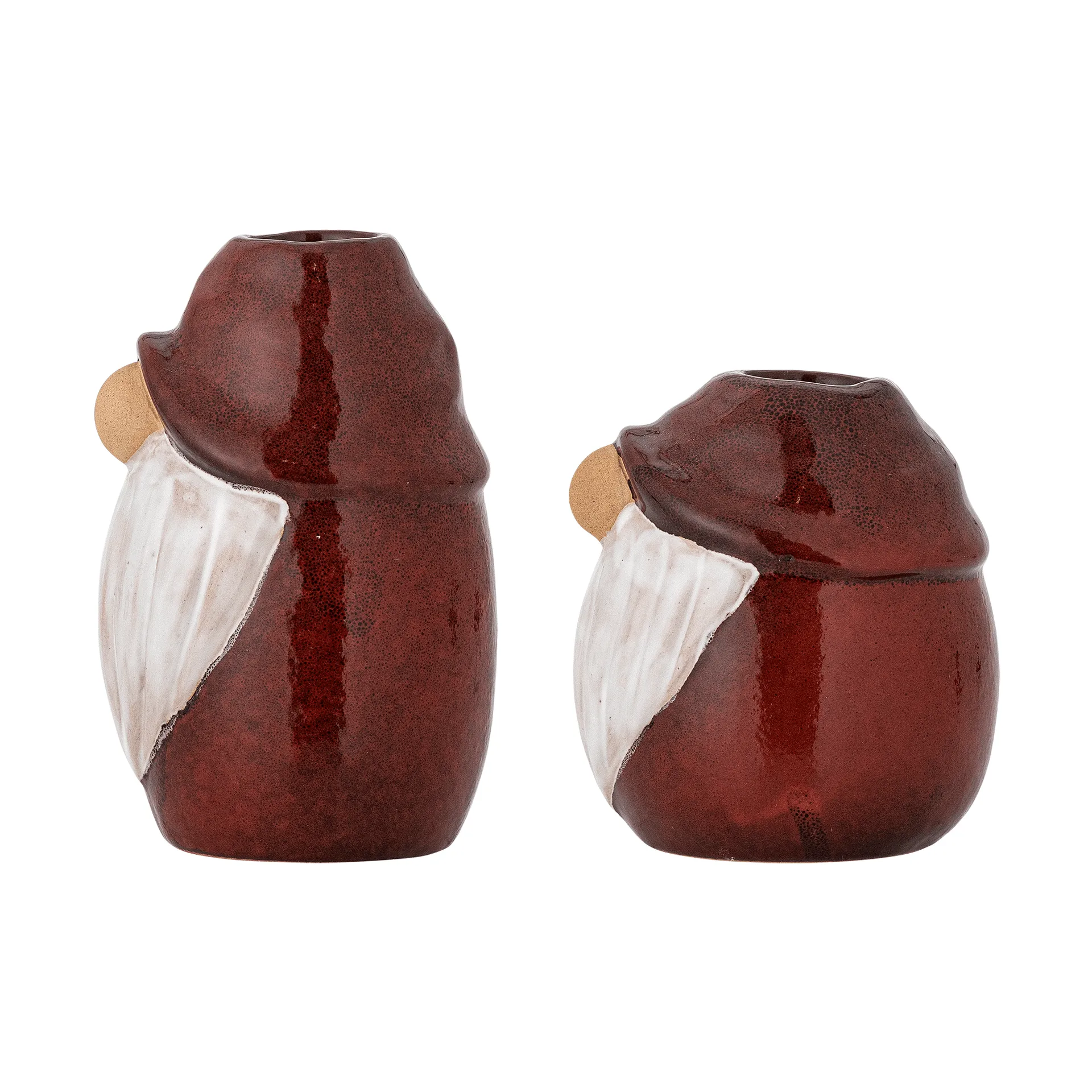 Lyda kandelaar, Rood, 2 delen, Ø7 cm Bloomingville