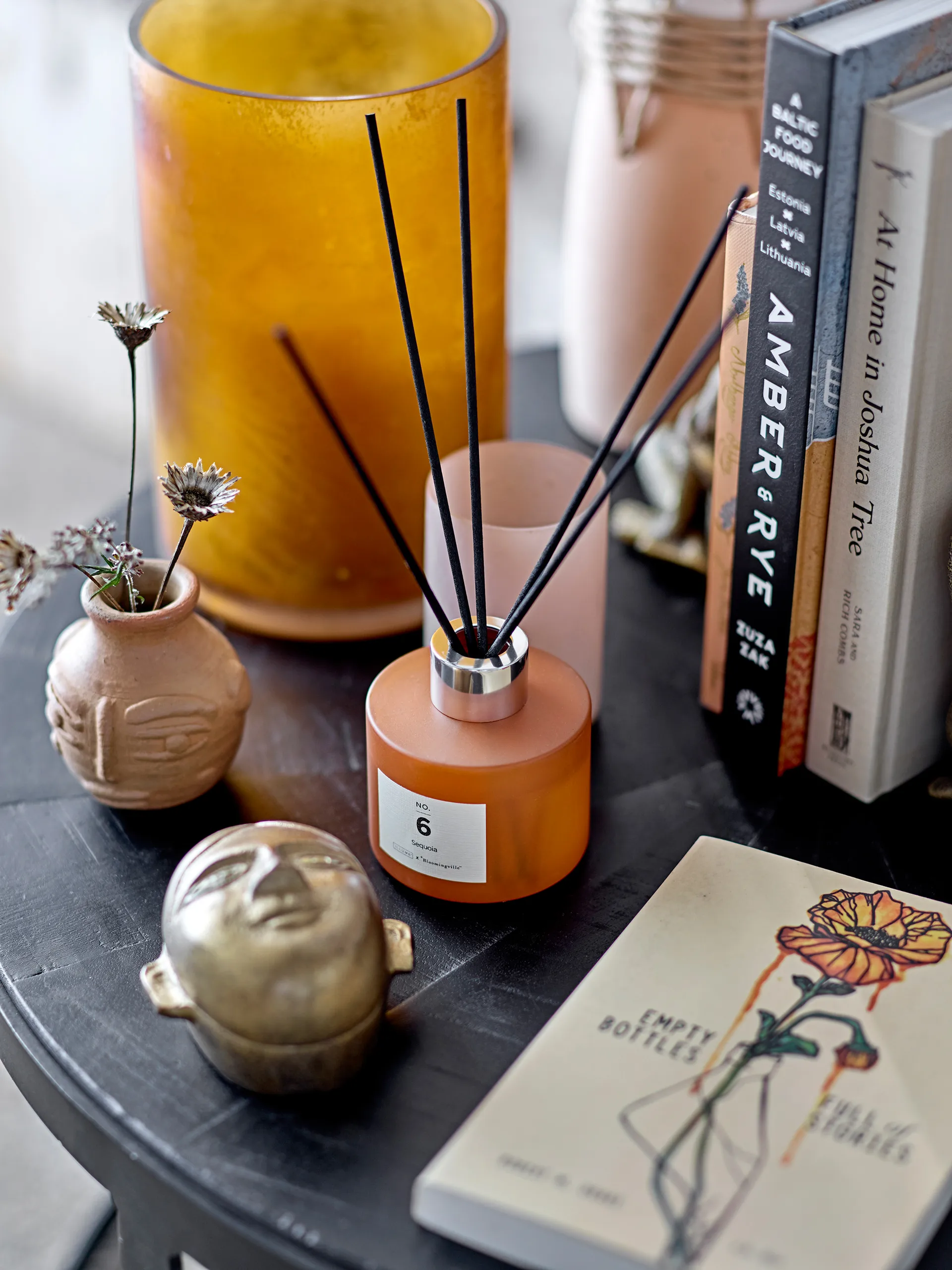 Macha waxinelichtjeshouder/vaas Ø6 cm, Paars-beige Bloomingville