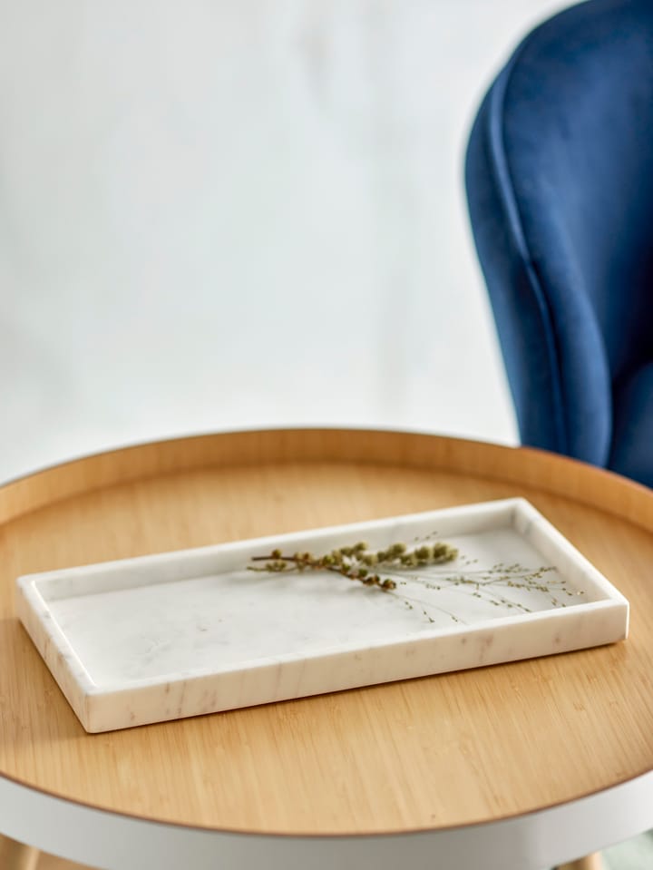Majsa decoratieplateau 18x38 cm, White marble Bloomingville