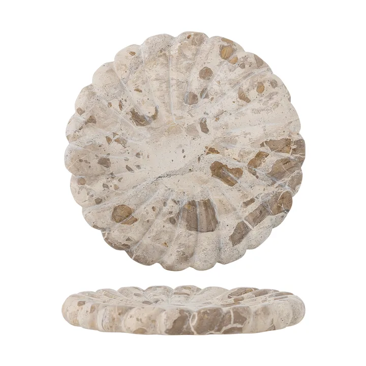 Marlie dienblad marmer Ø22,5 cm - Natuur - Bloomingville