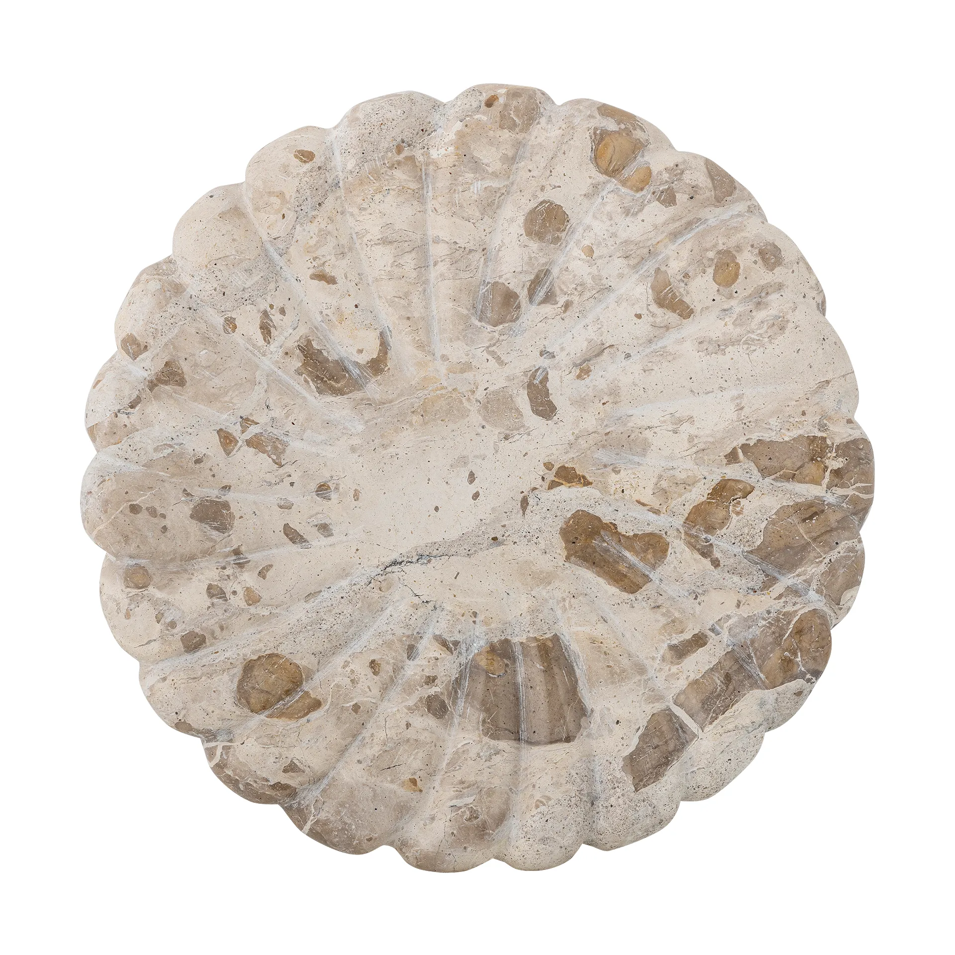 Marlie dienblad marmer Ø22,5 cm, Natuur Bloomingville