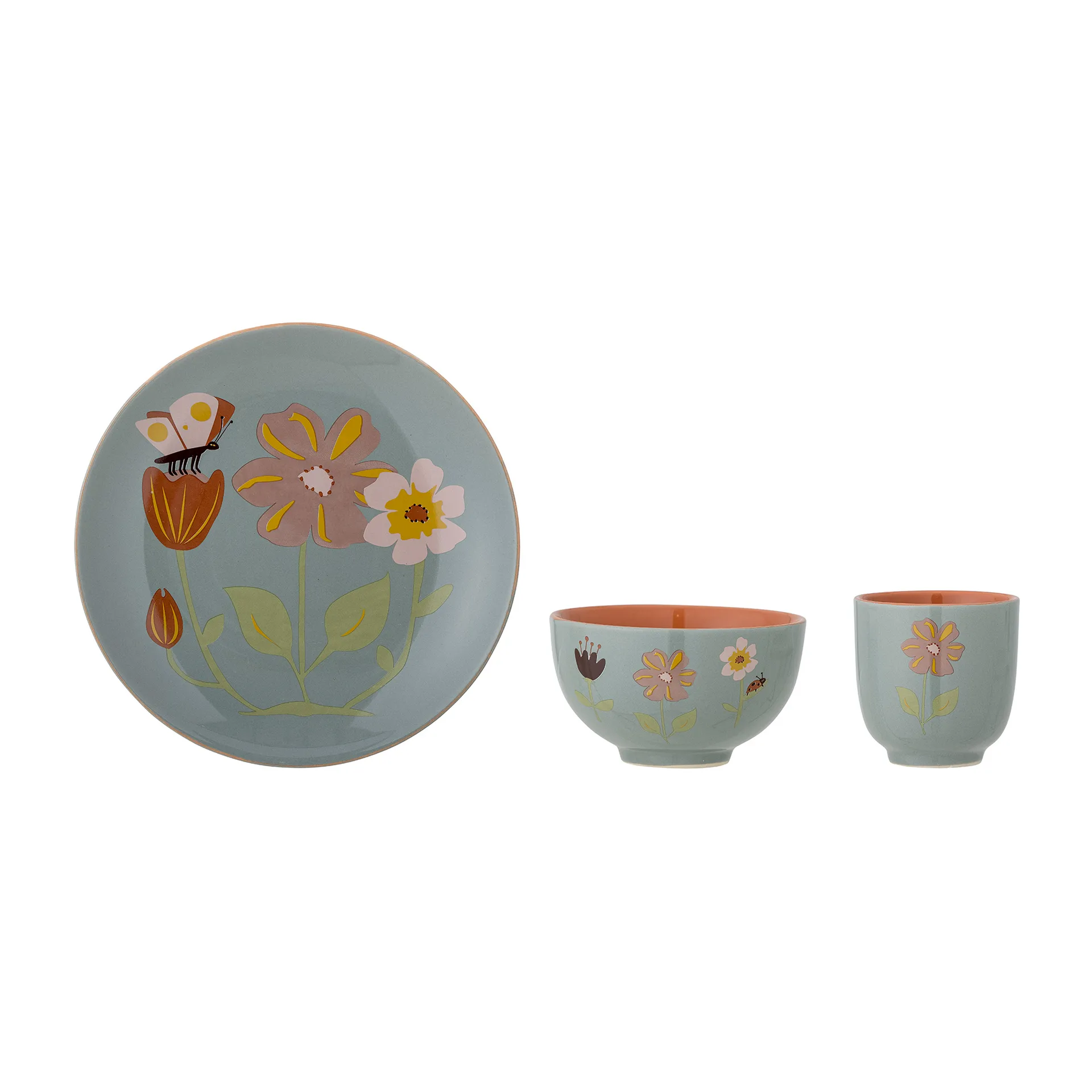 Meadow kinderservies aardewerk 3-delig, Bloemen Bloomingville