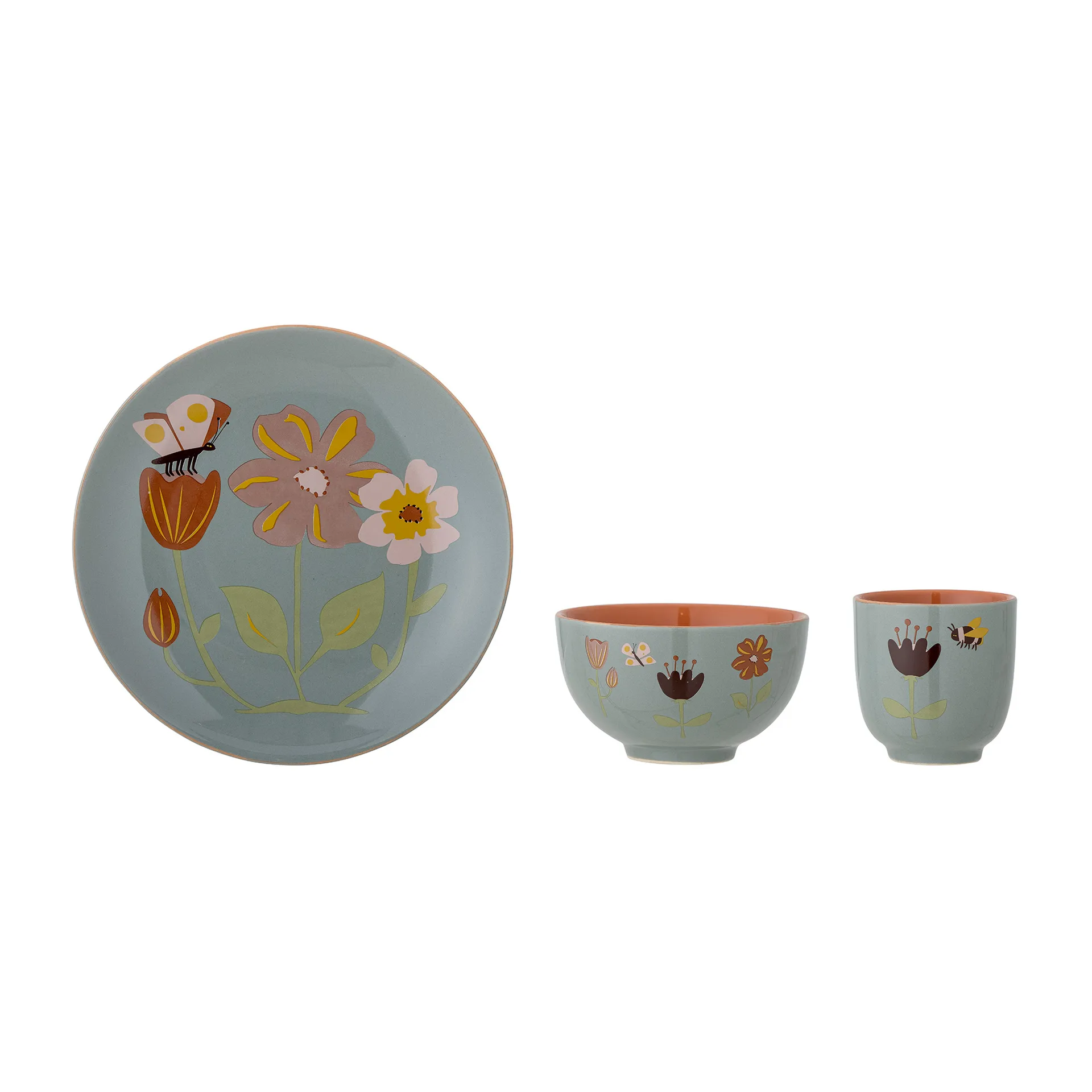 Meadow kinderservies aardewerk 3-delig, Bloemen Bloomingville