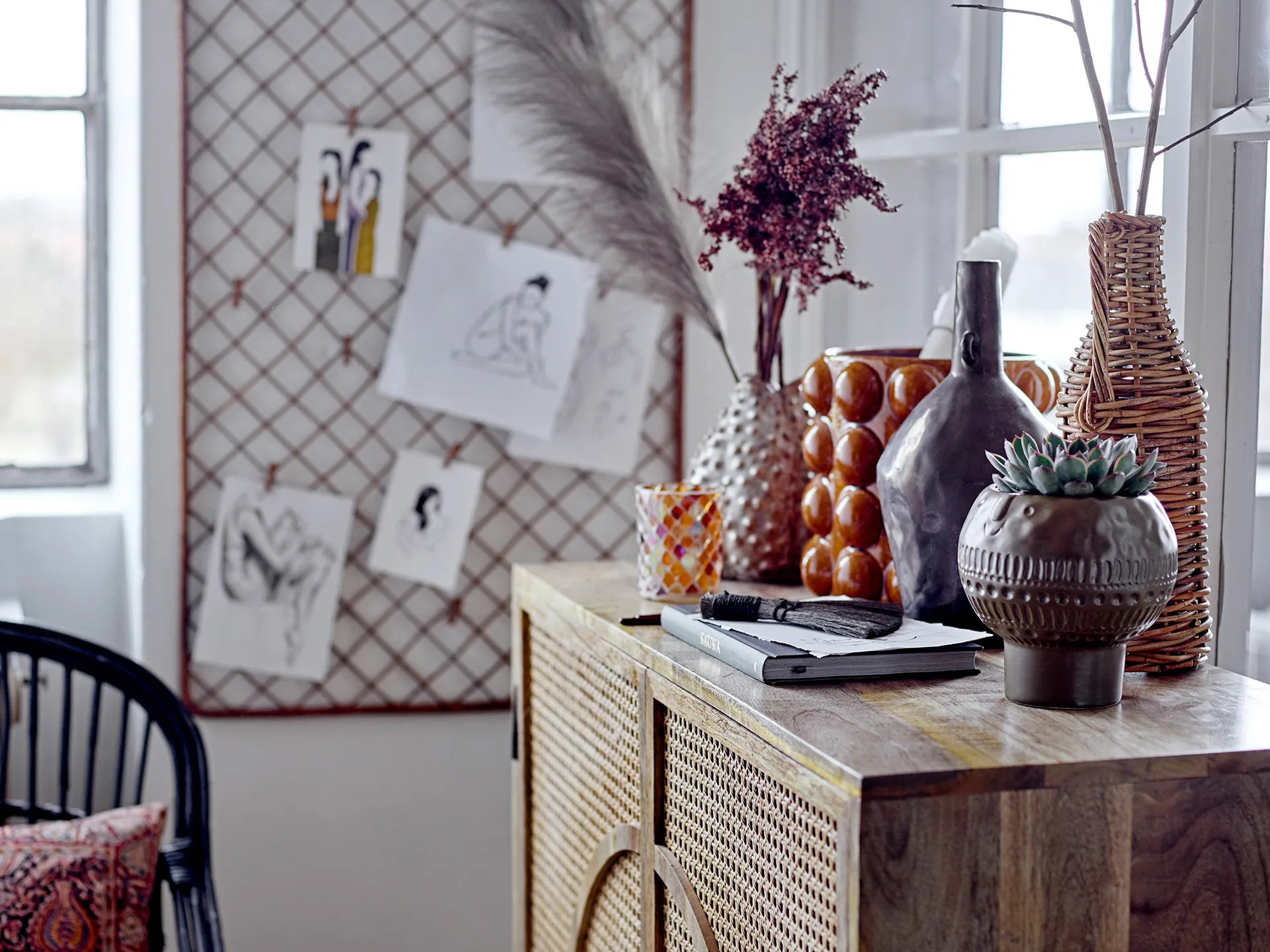 Mias vaas 30,5 cm, Bruin Bloomingville