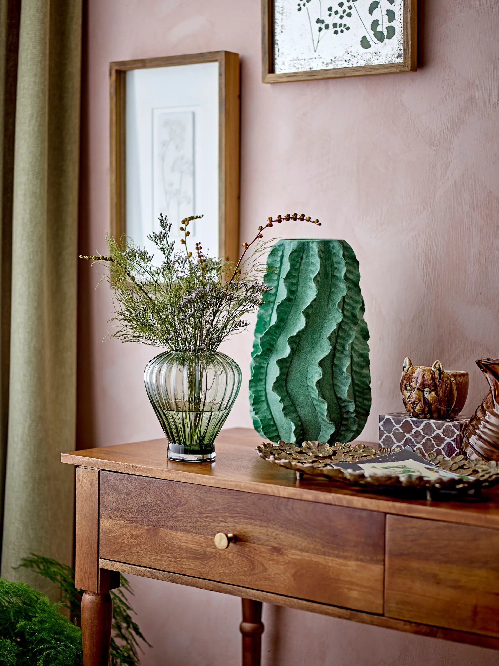 Micha decoratieschaal 25x43,5 cm, Goud Bloomingville