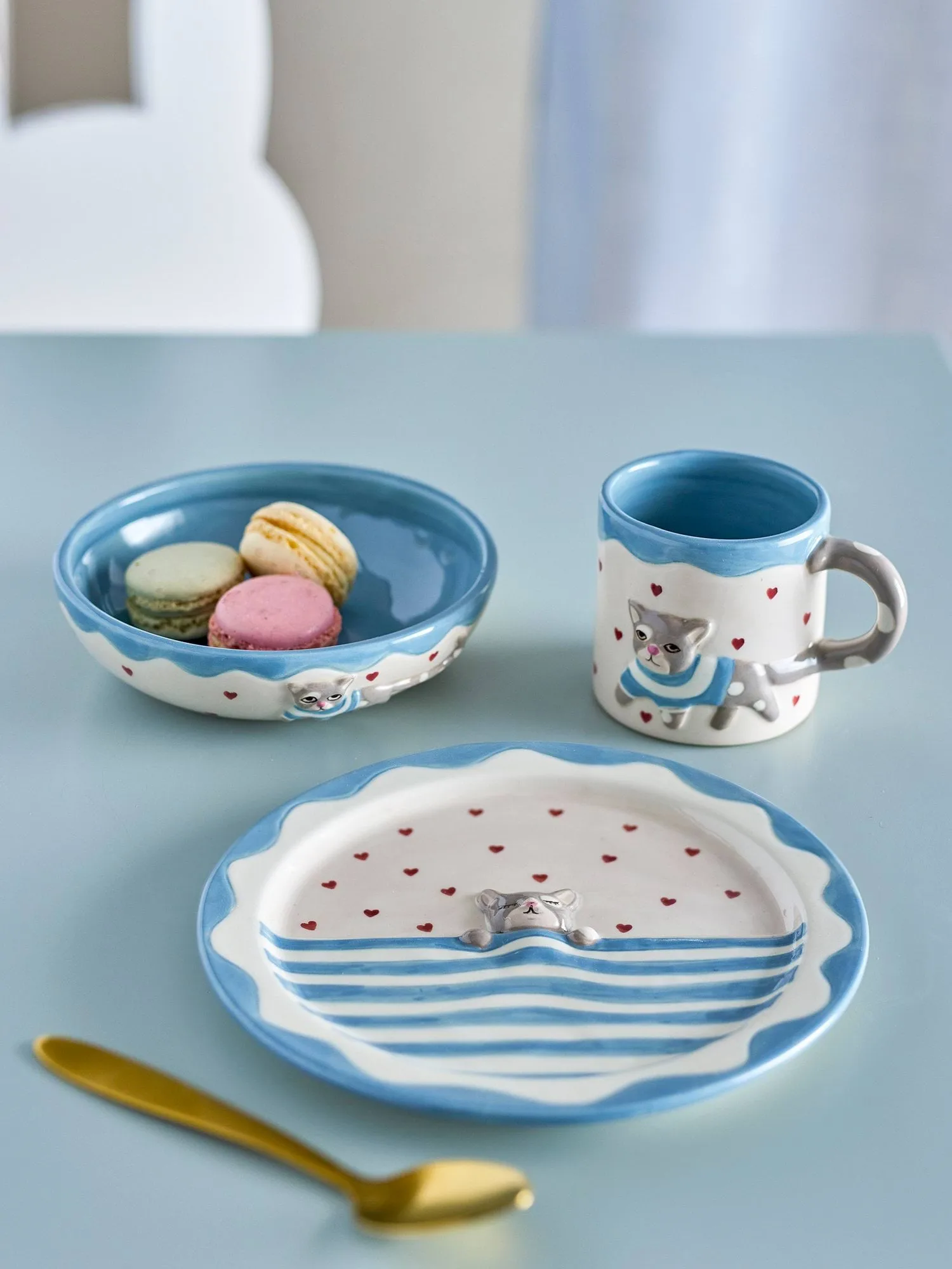 Mille serviesset, Katten, 3-delig Bloomingville