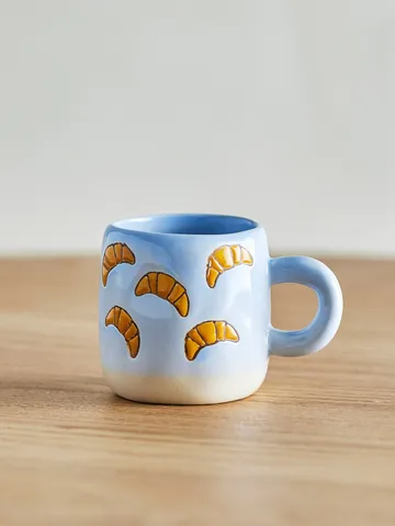 Millie kop 11 cl - Blauw, croissants - Bloomingville