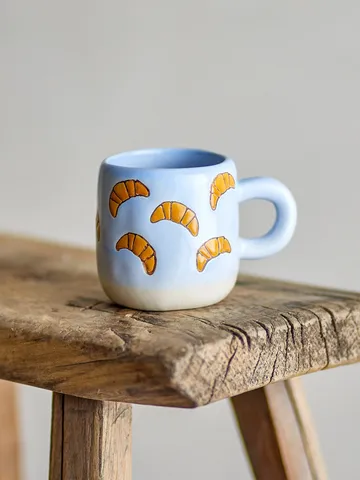 Millie kop 11 cl - Blauw, croissants - Bloomingville