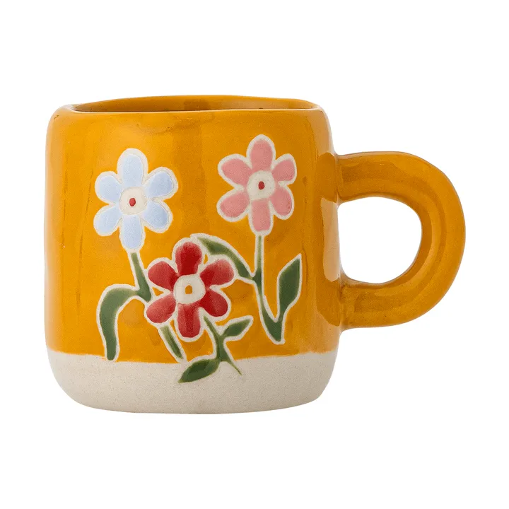 Millie kop 11 cl - Geel, bloemen - Bloomingville
