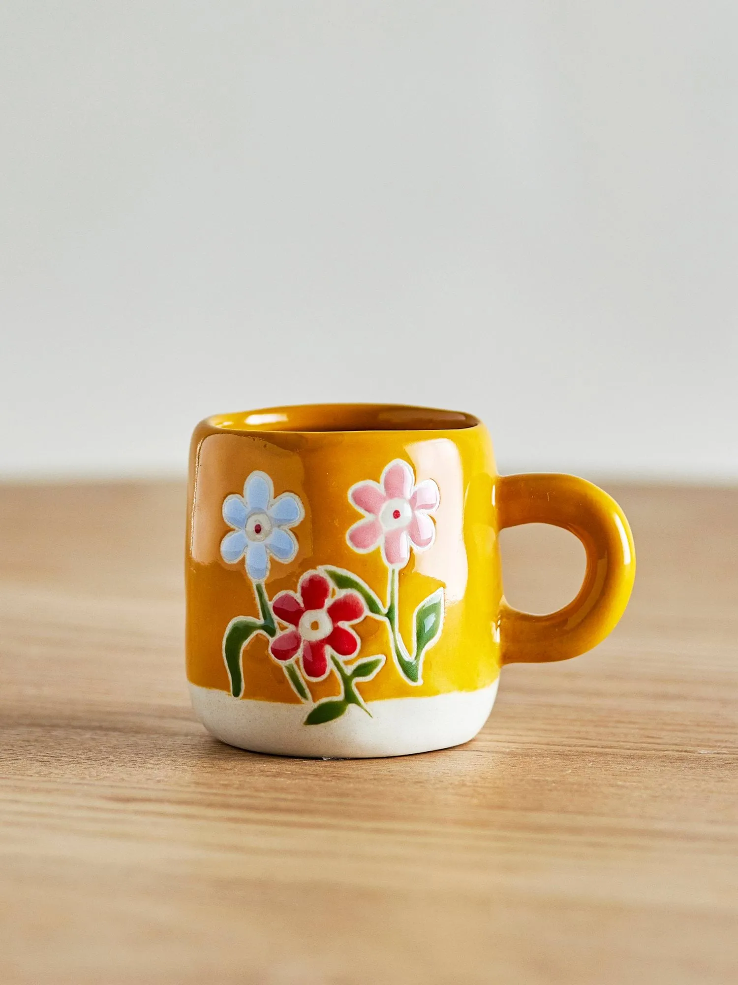 Millie kop 11 cl, Geel, bloemen Bloomingville