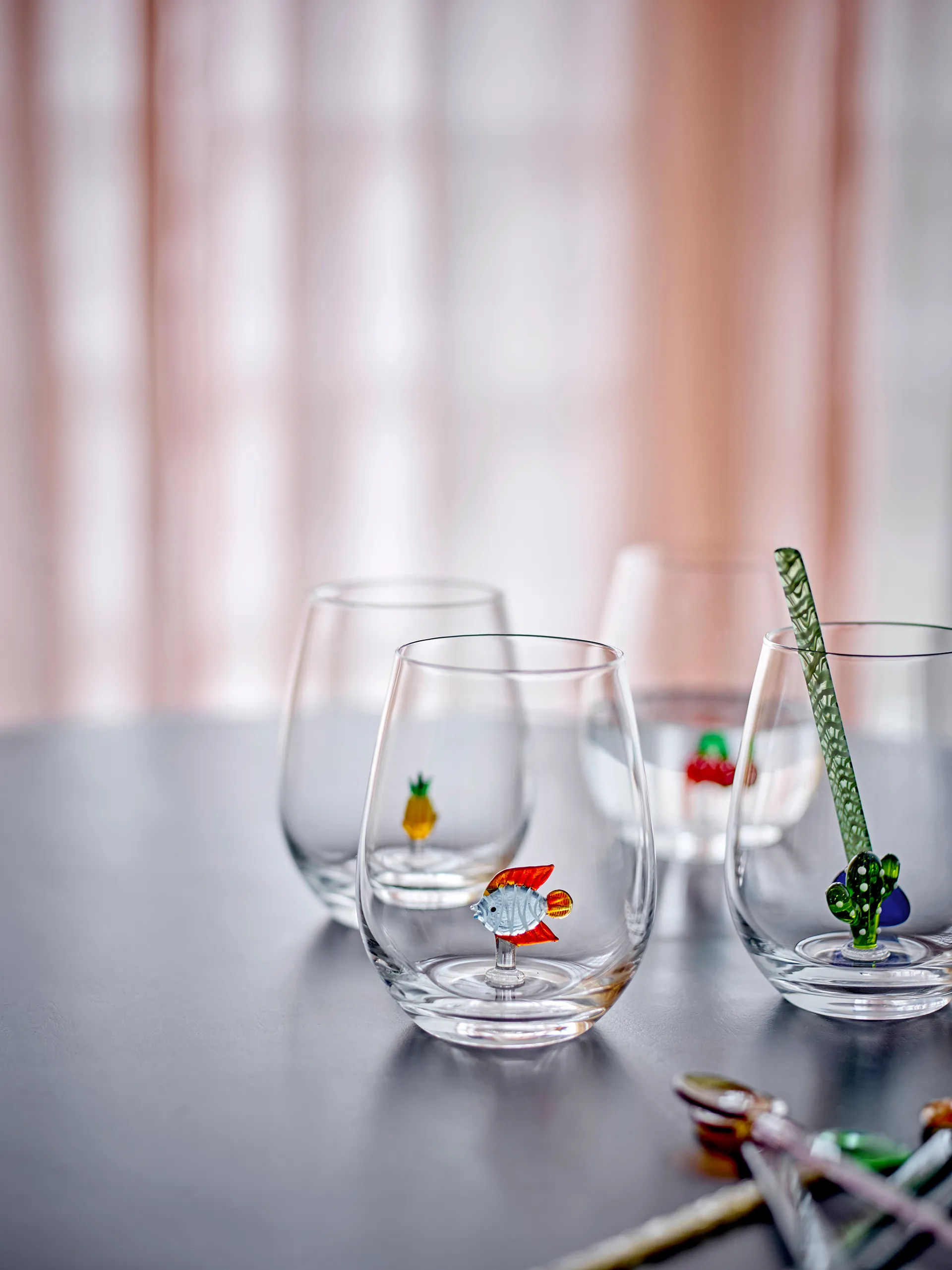 Misa drinkglas 56 cl, Clear-cherry Bloomingville