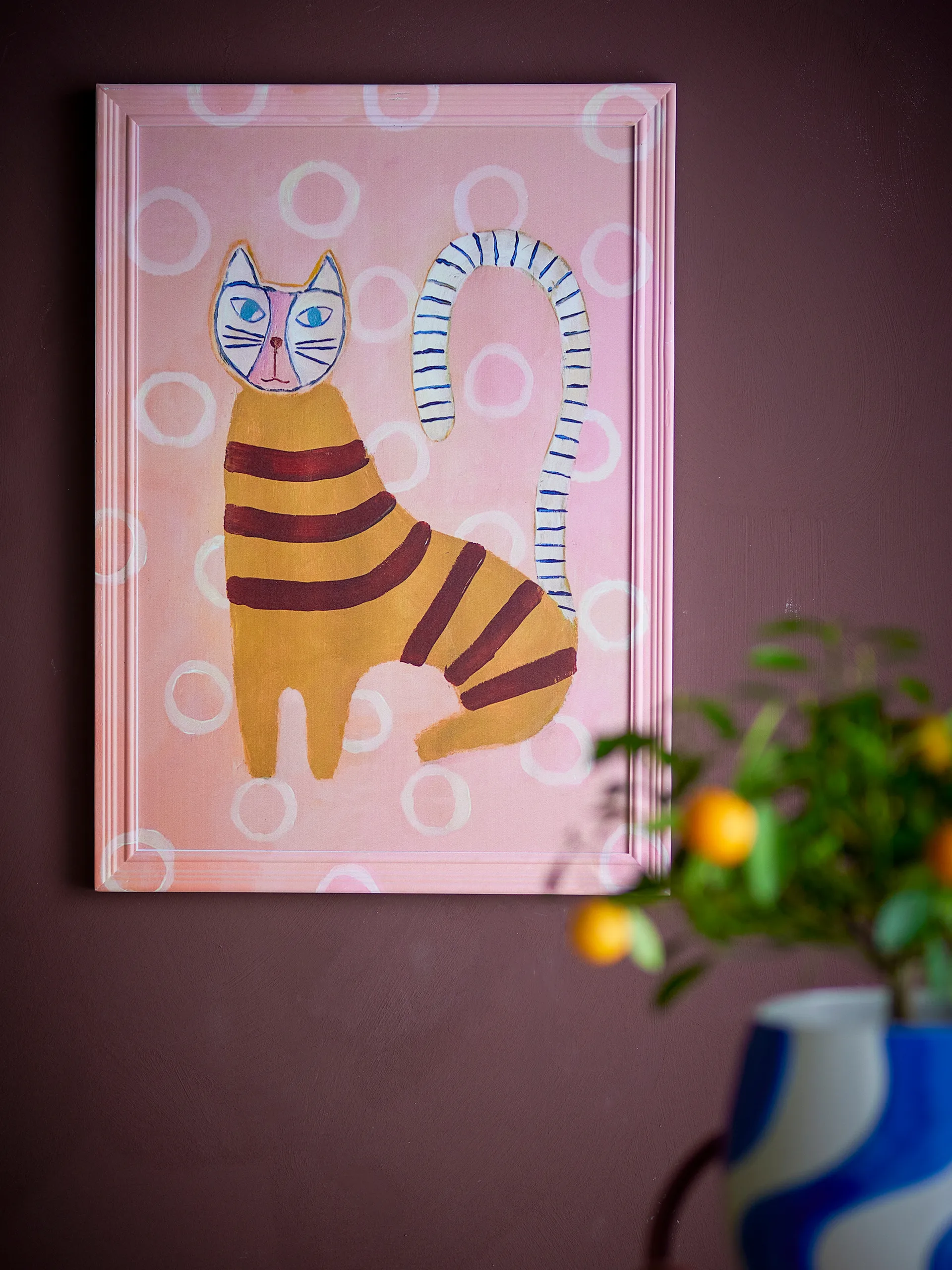 Missy illustratie met lijst 40x56 cm, Roos Bloomingville