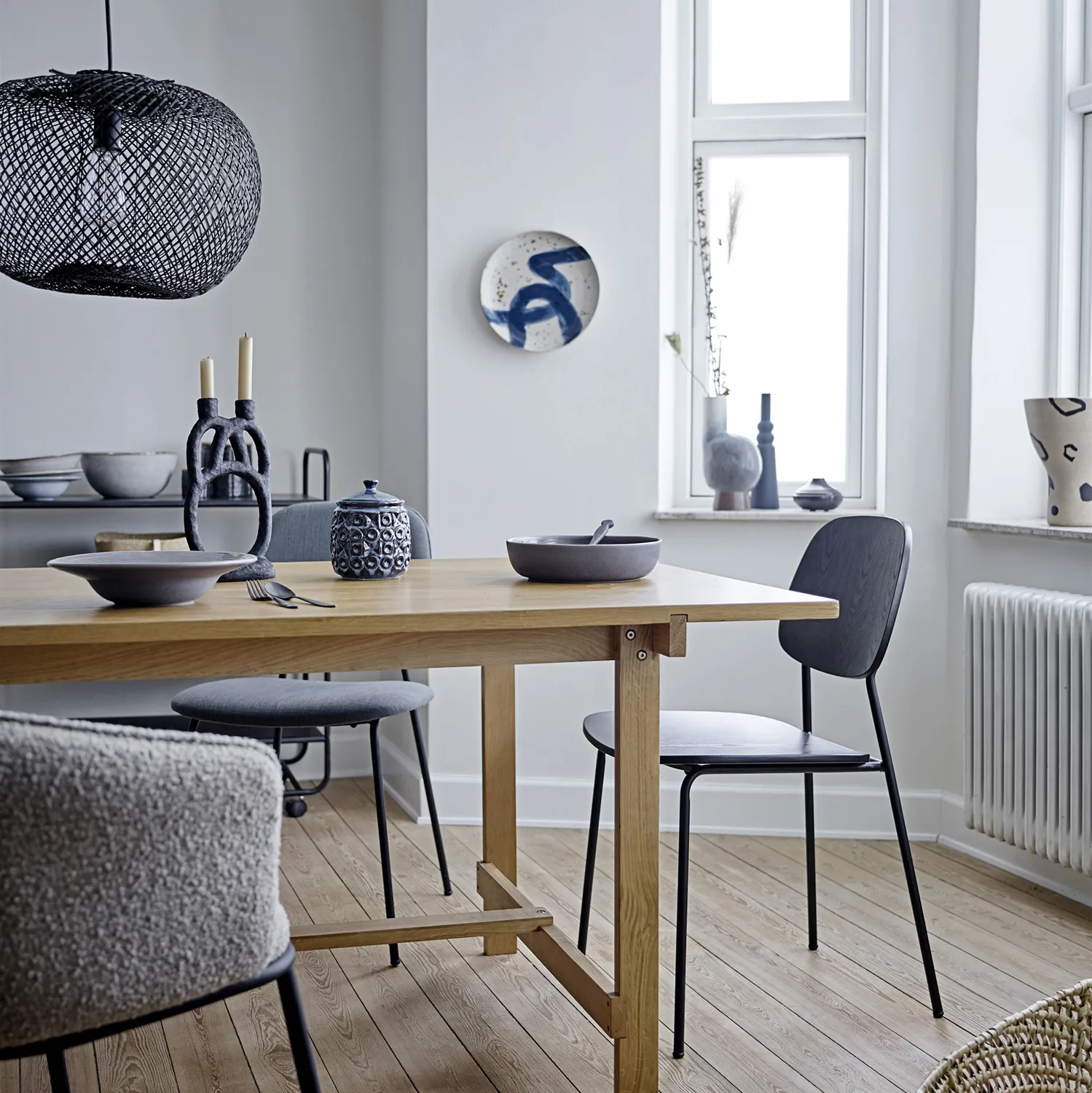 Monza eetkamerstoel, Zwart Bloomingville