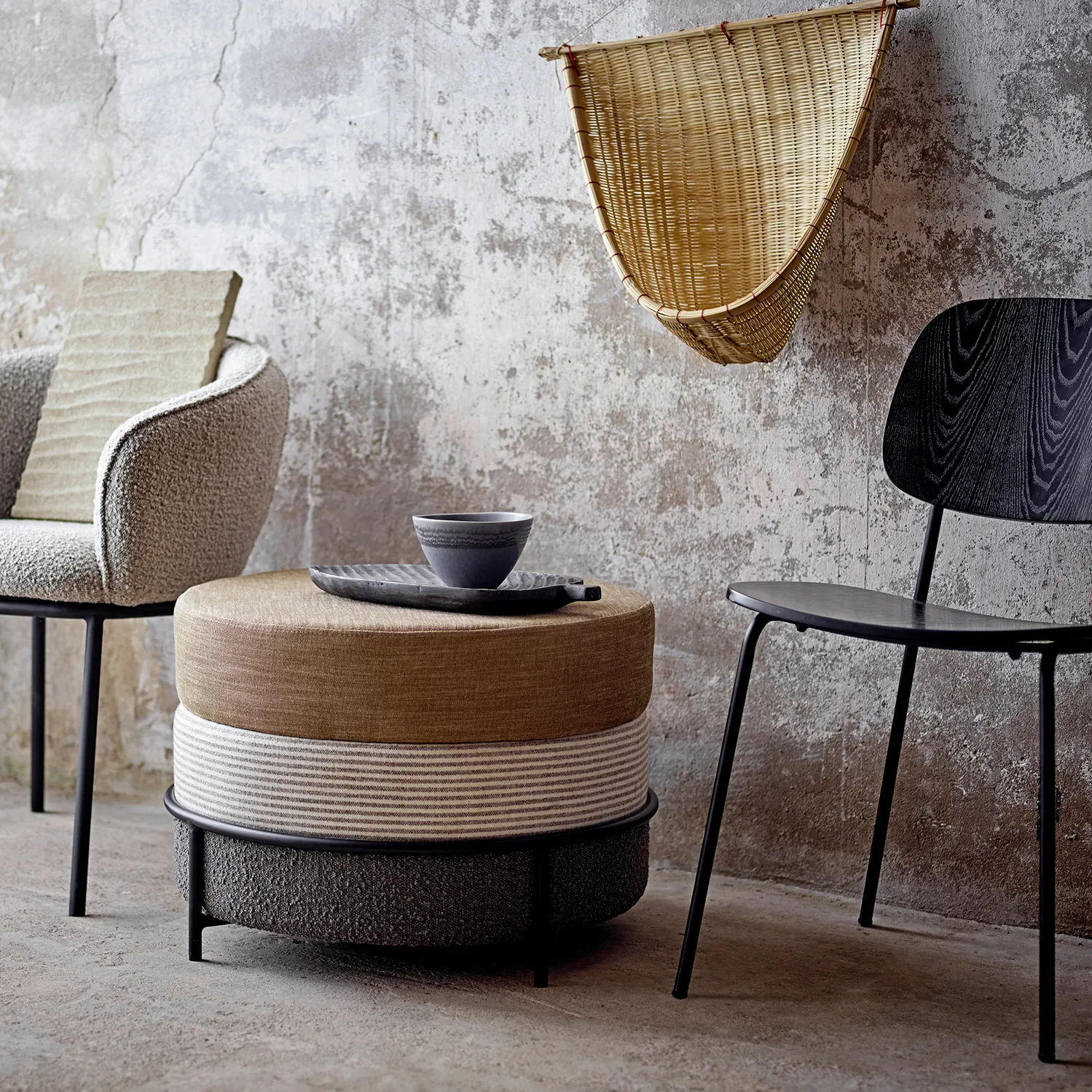 Monza eetkamerstoel, Zwart Bloomingville