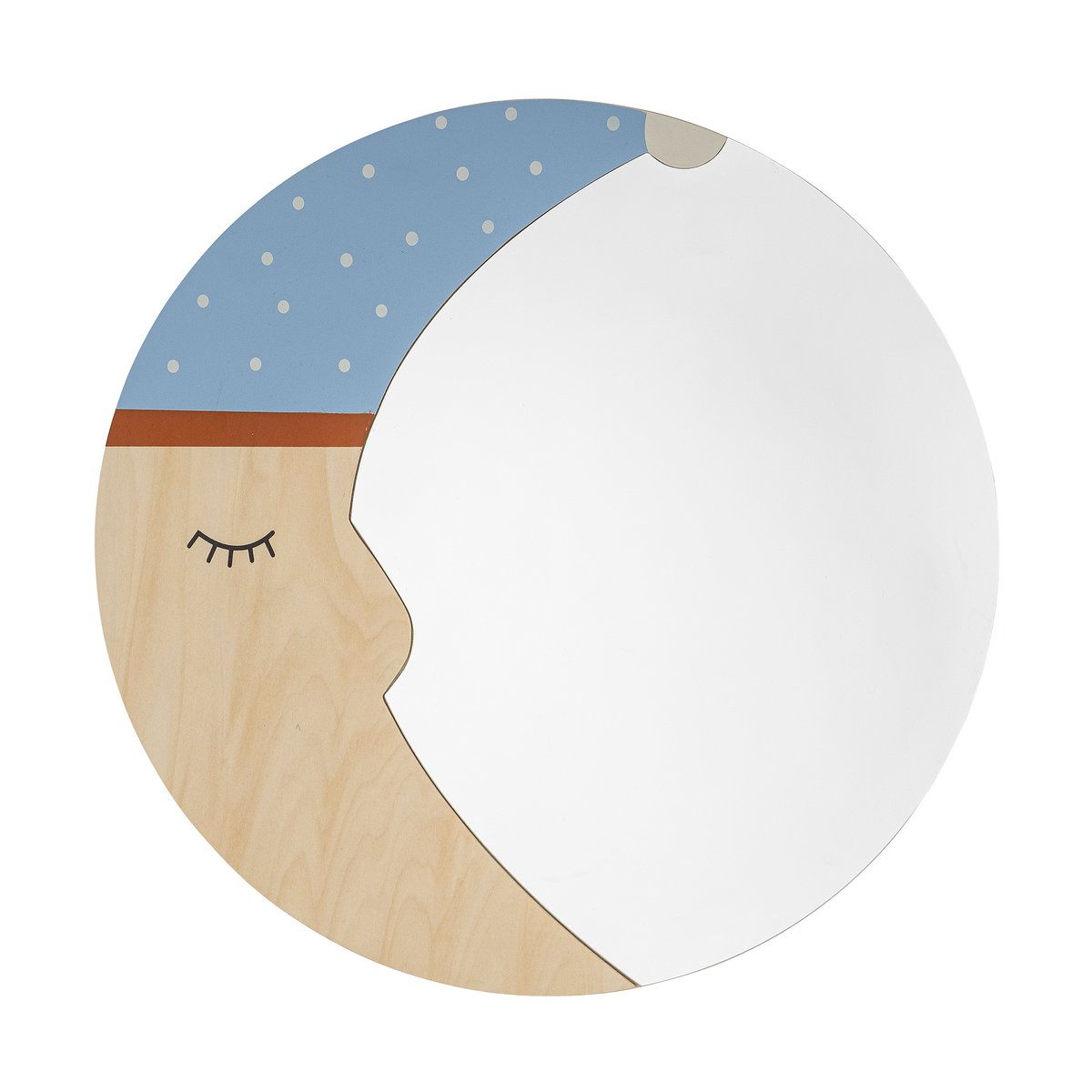 Bloomingville Moony spiegel o40 cm Nature moon | Scandinavisch Interieur | Wandspiegels | Beige