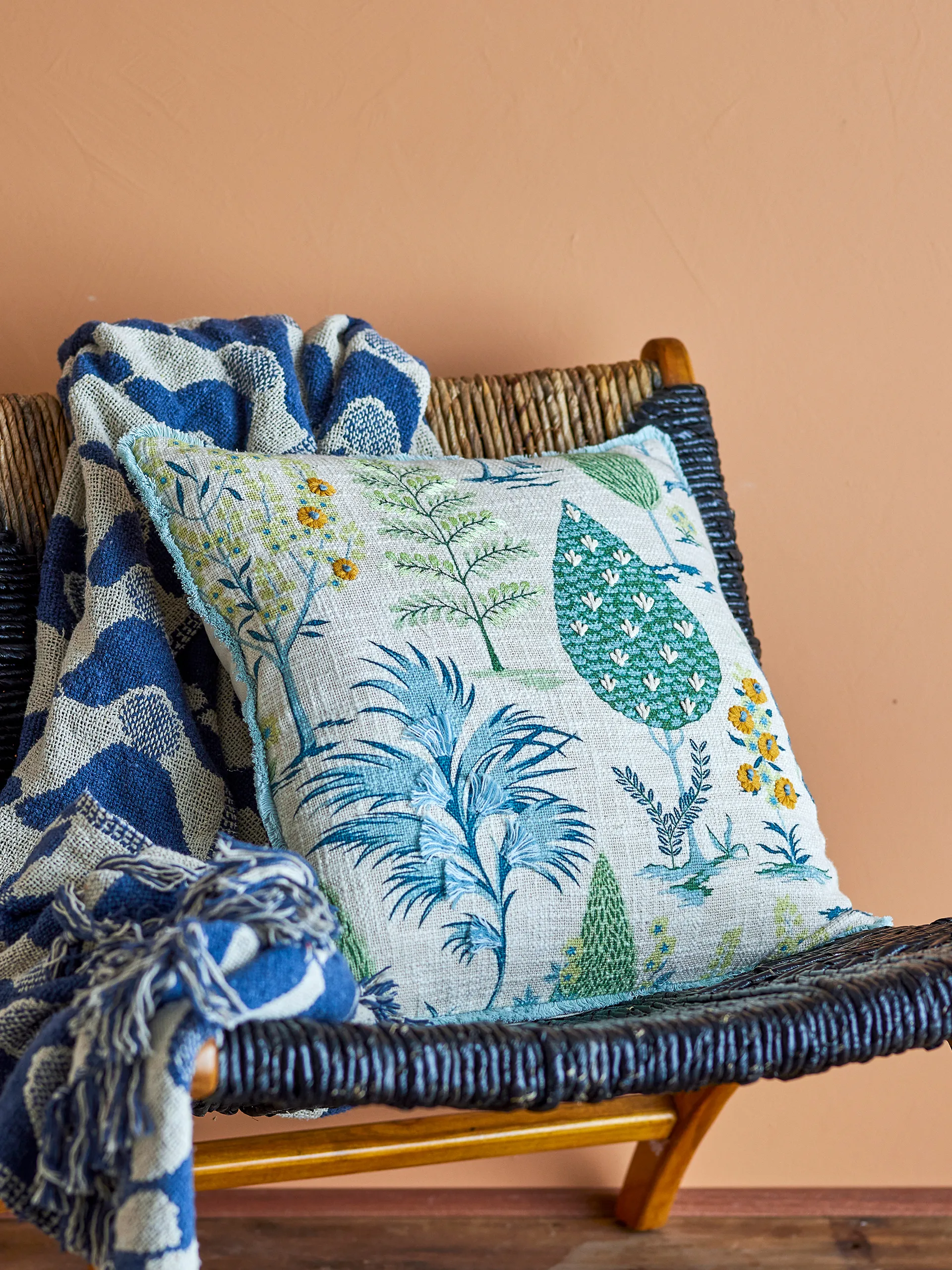 Morello kussen 45x45 cm, Groen Bloomingville