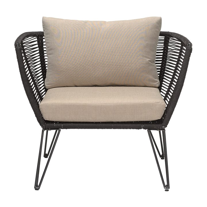 Mundo loungefauteuil - Black-beige - Bloomingville