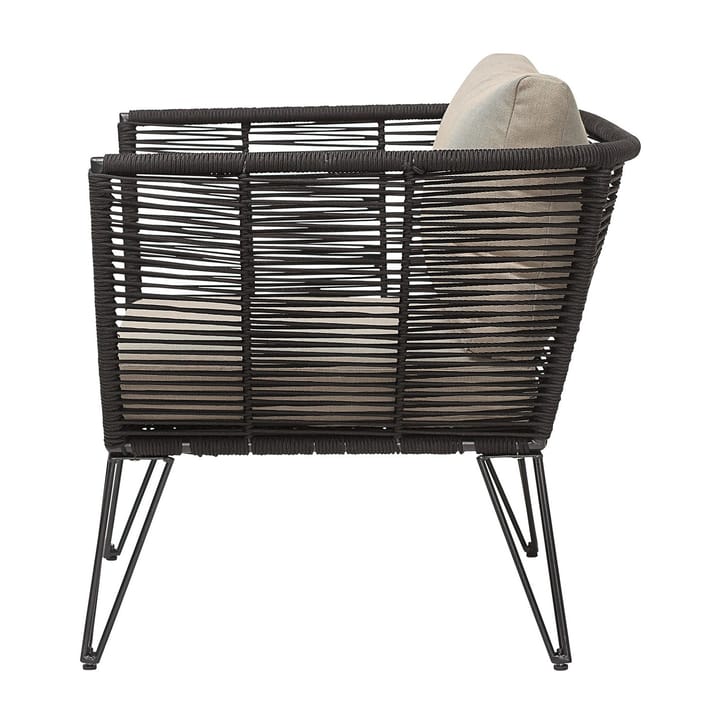 Mundo loungefauteuil, Black-beige Bloomingville