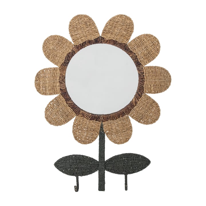 Nabiya spiegel met haken 56x74 cm, Natuur Bloomingville
