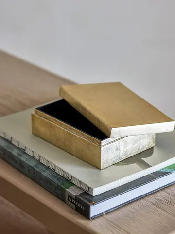 Nenon kom met deksel - Goud, 15,5x11 cm - Bloomingville