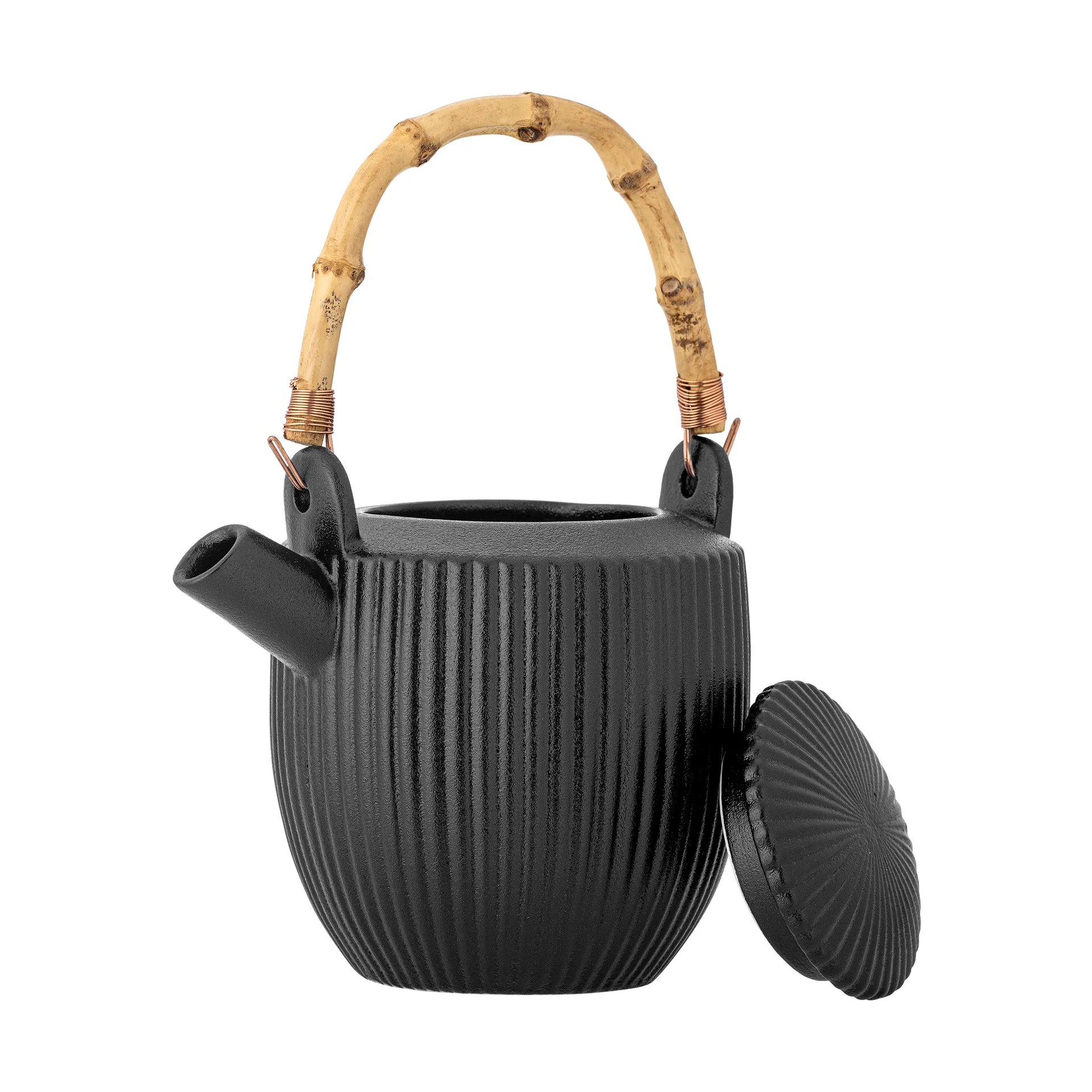 Neri theepot 0,85 L, Zwart Bloomingville