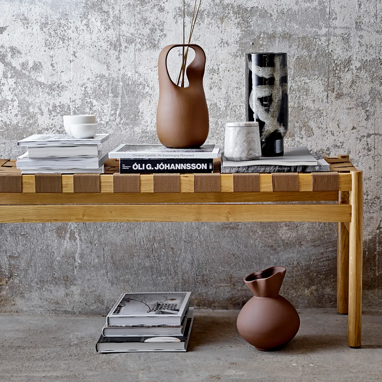 Nica vaas 20 cm, Bruin Bloomingville