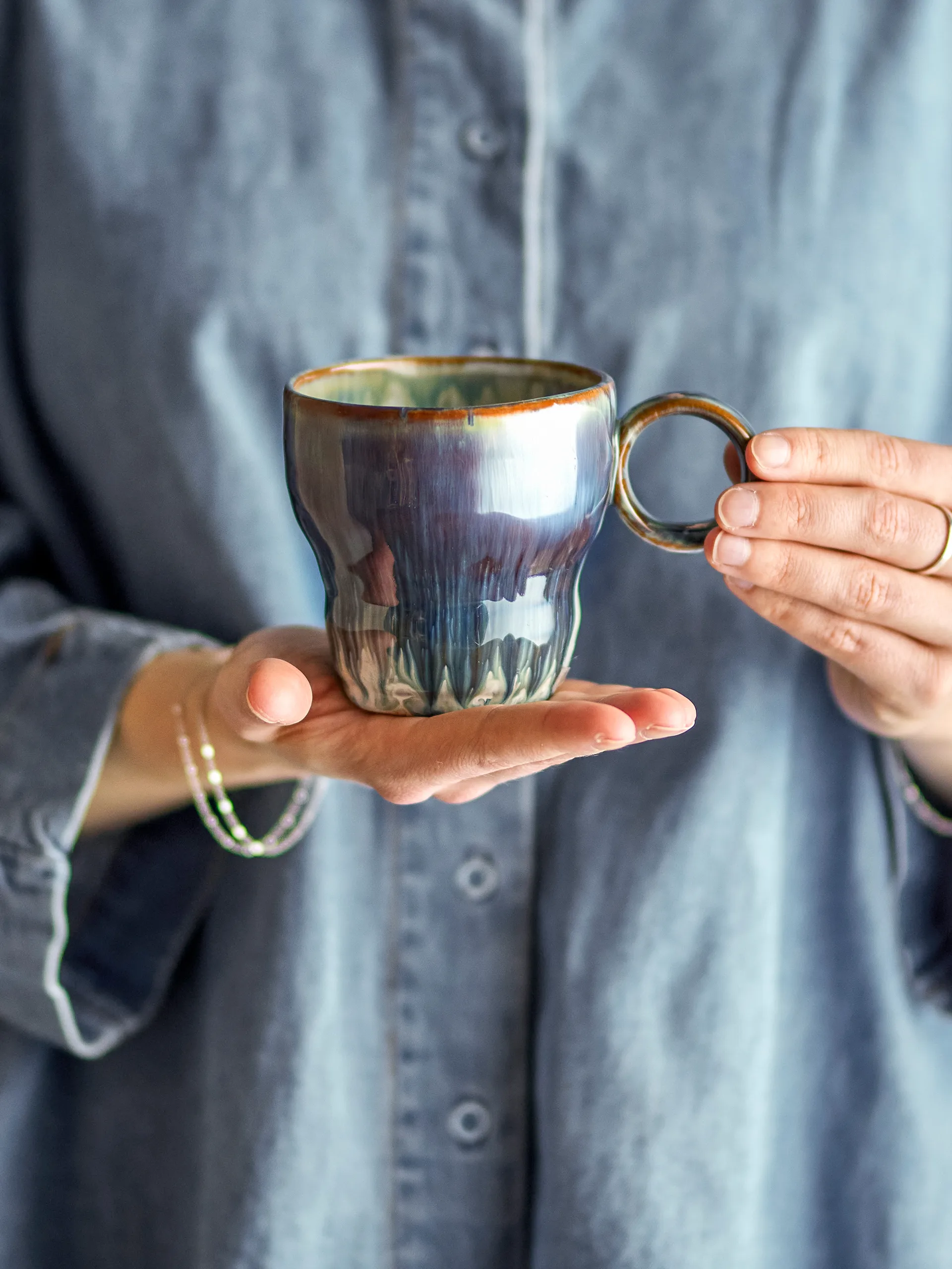 Nigel kop 4-pack, Blauw Bloomingville