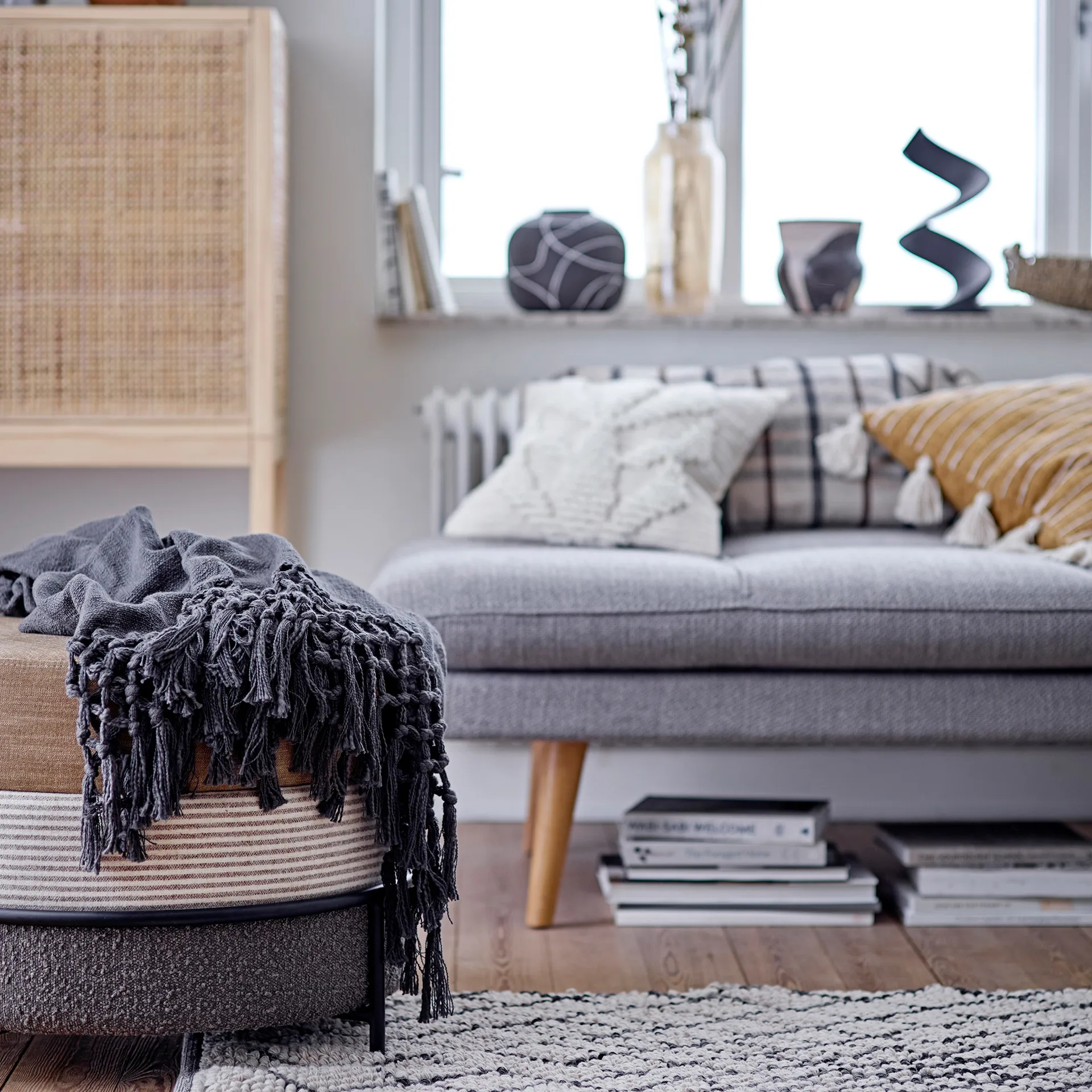 Niza vaas terracotta 16,5 cm, Zwart Bloomingville