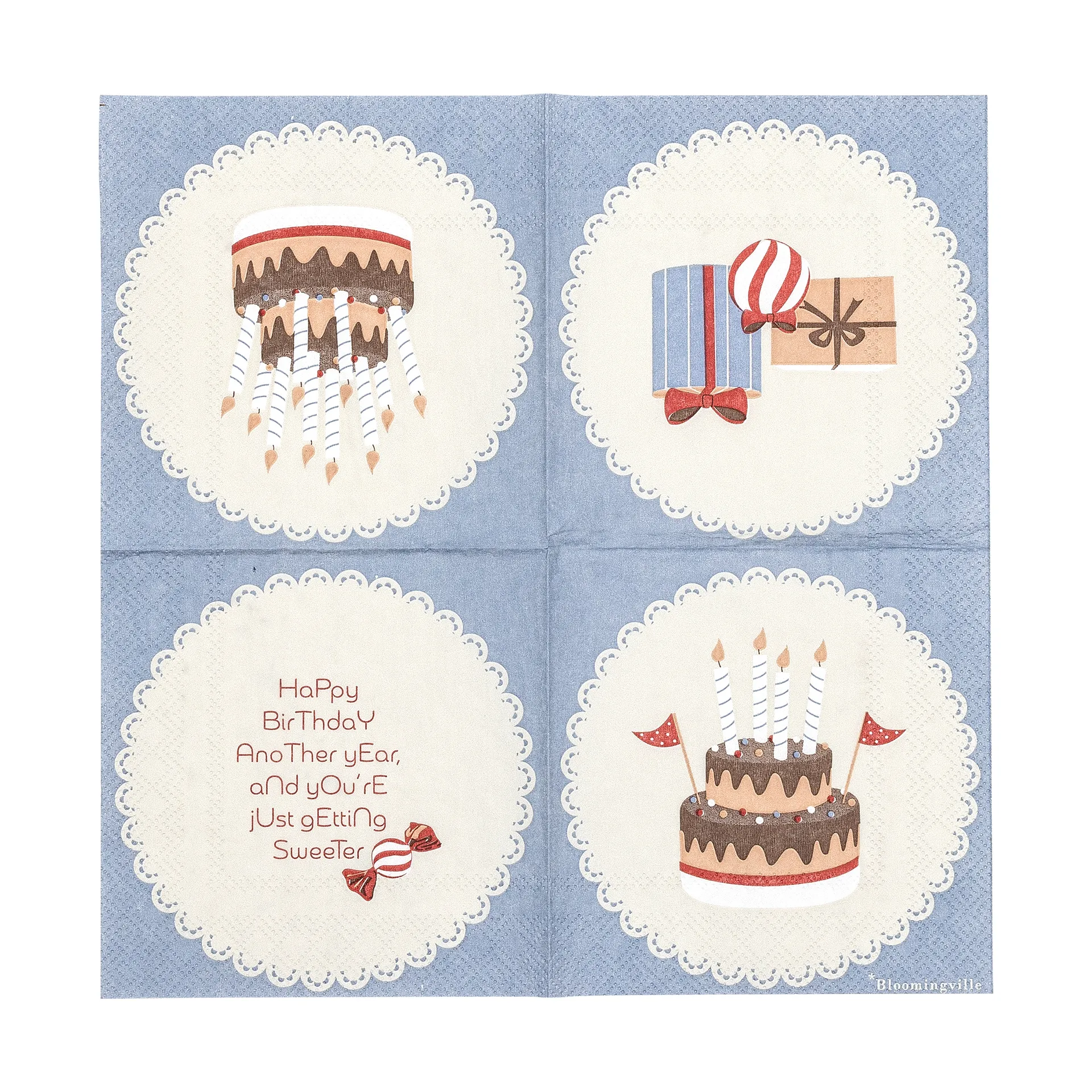 Oscar servet 20-pack, Blue Bloomingville