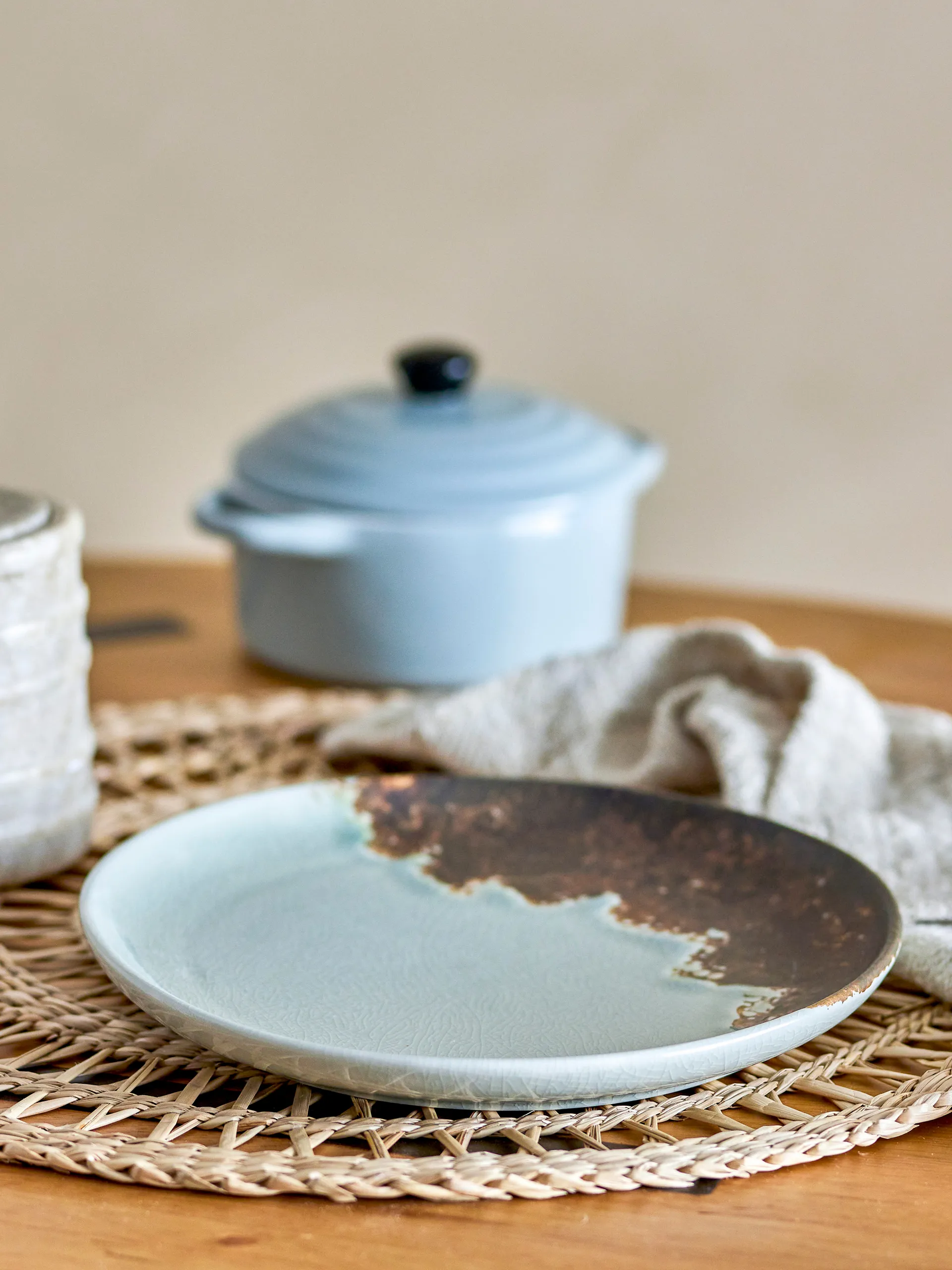 Paula bordje Ø20 cm, Grey-brown Bloomingville