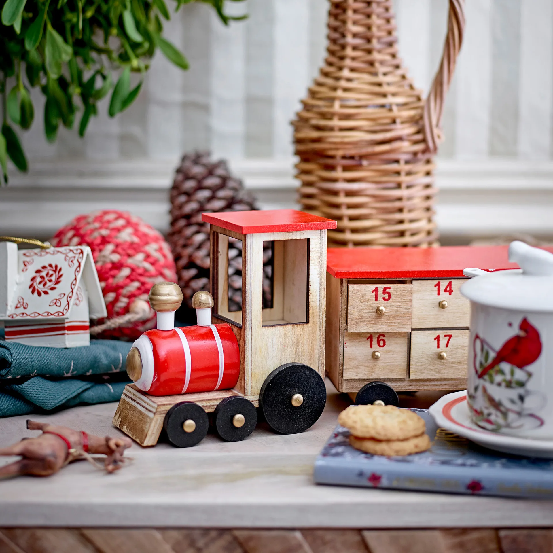 Paulownia kerstkalender trein, Multi Bloomingville