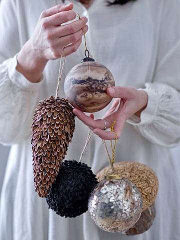 Pavana dennenappel kersthanger - Black - Bloomingville