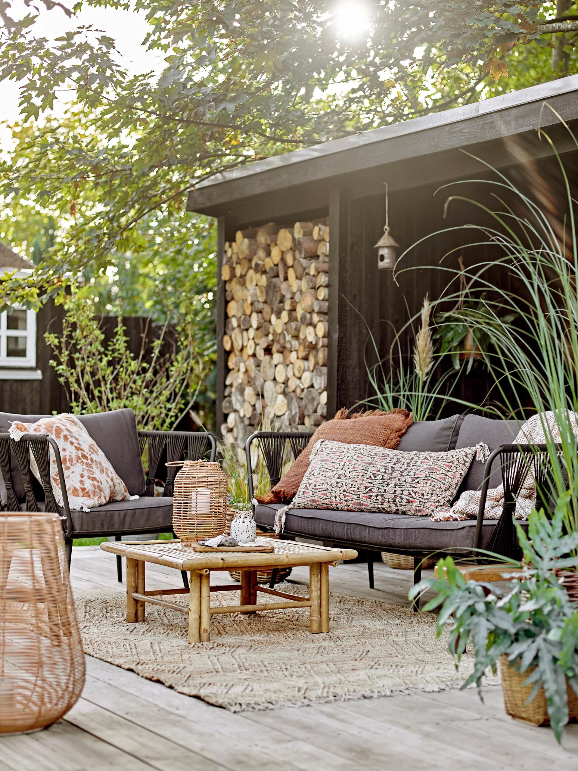 Pavone 2,5-zits bank, Black Bloomingville