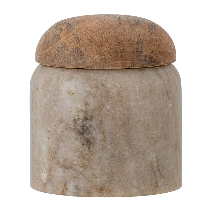 Payana opbergpot met deksel Ø8x8 cm - Marmer-mangohout  - Bloomingville