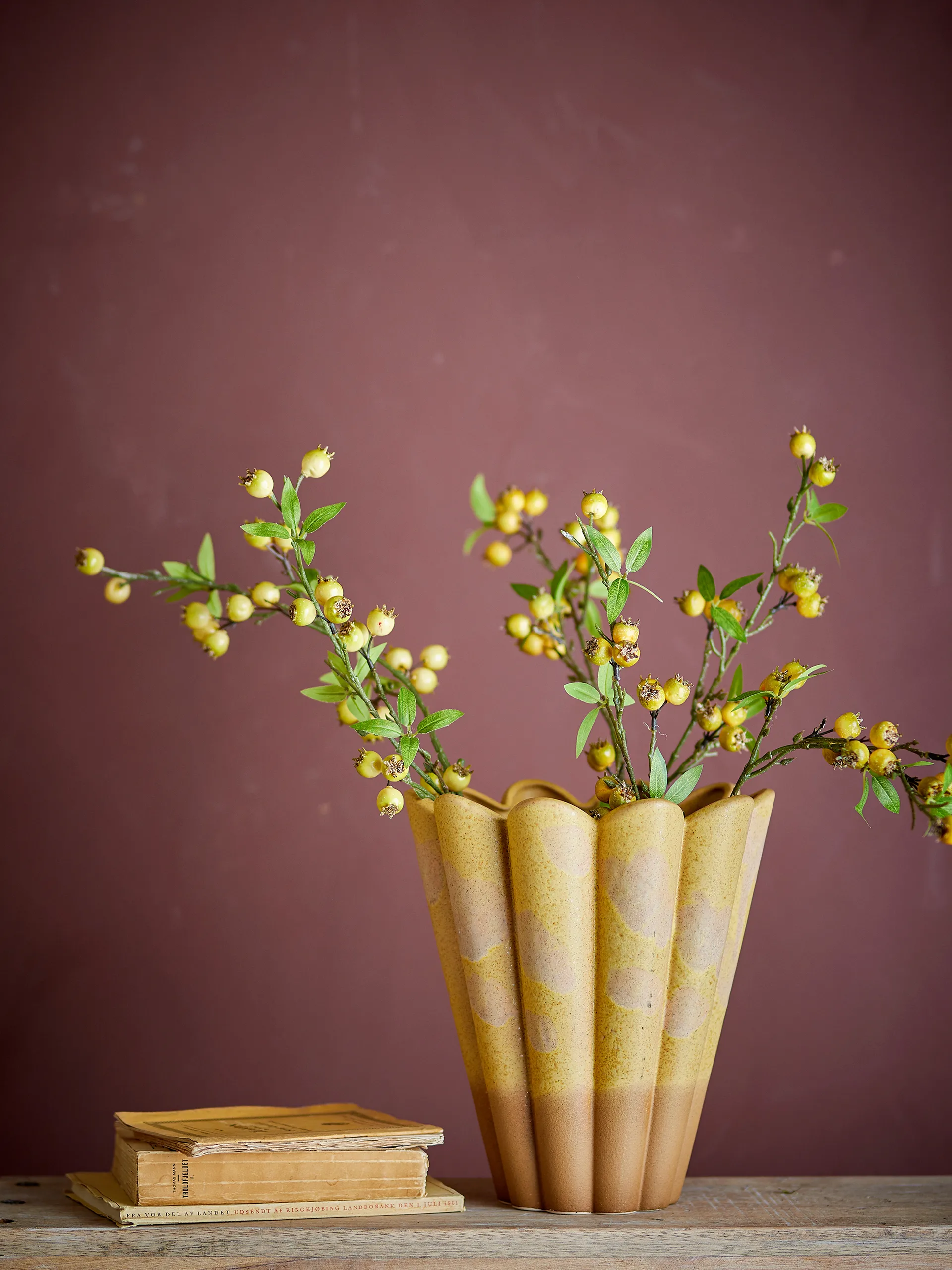 Penn vaas 25,5x29 cm, Geel Bloomingville