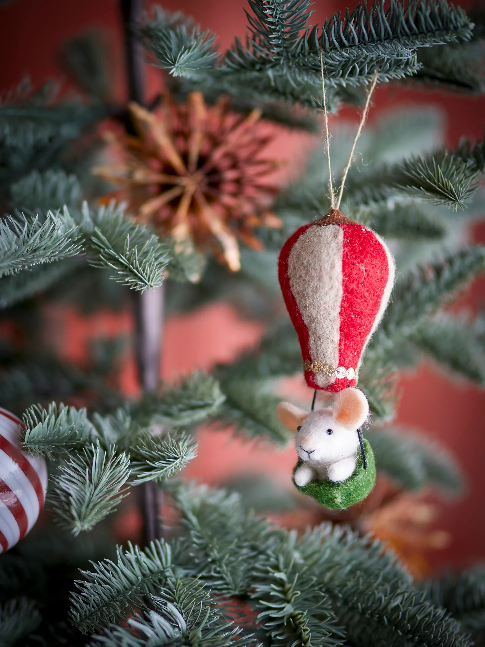 Peo kerstboomhanger wol, Groen Bloomingville