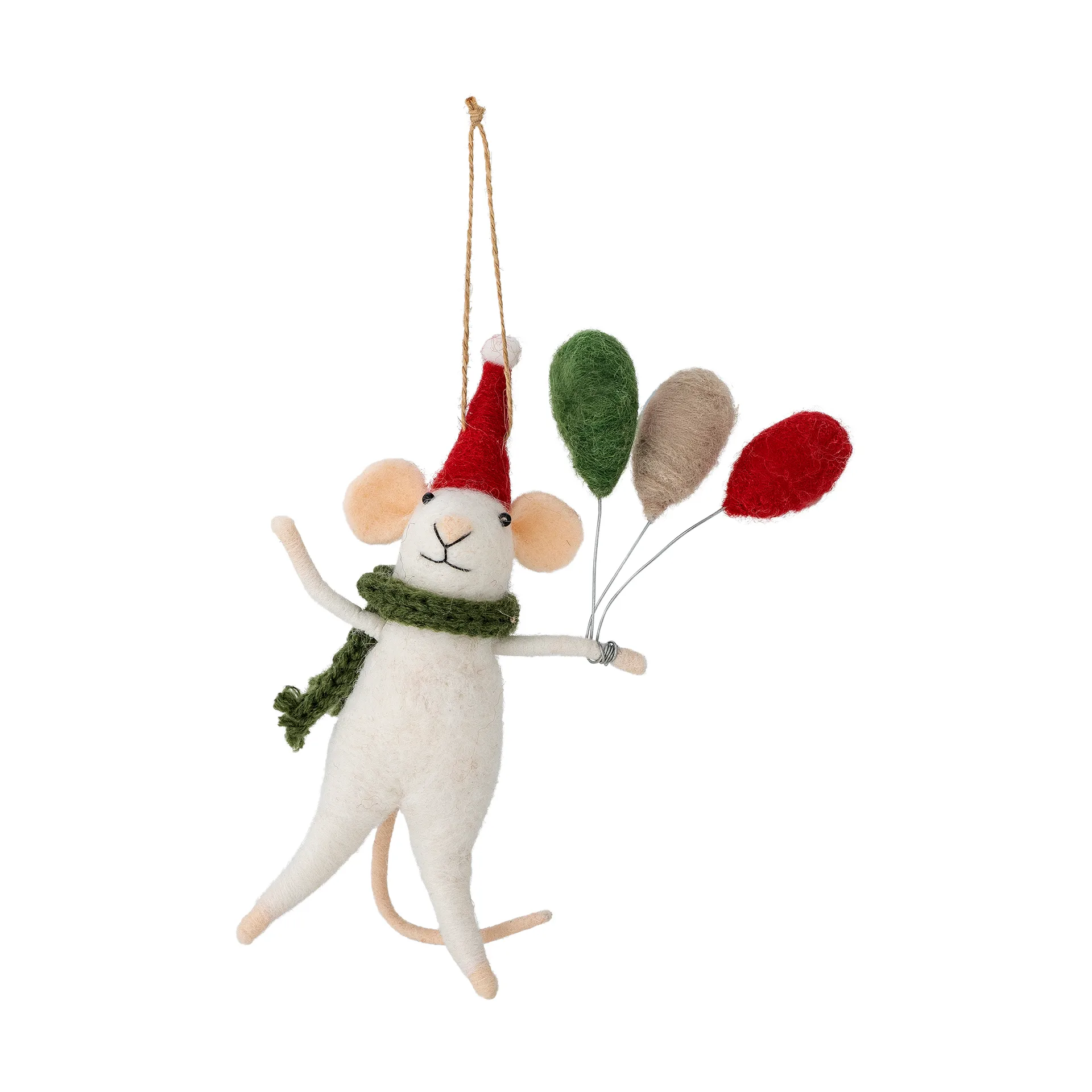 Peo kerstboomhanger wol, Wit Bloomingville