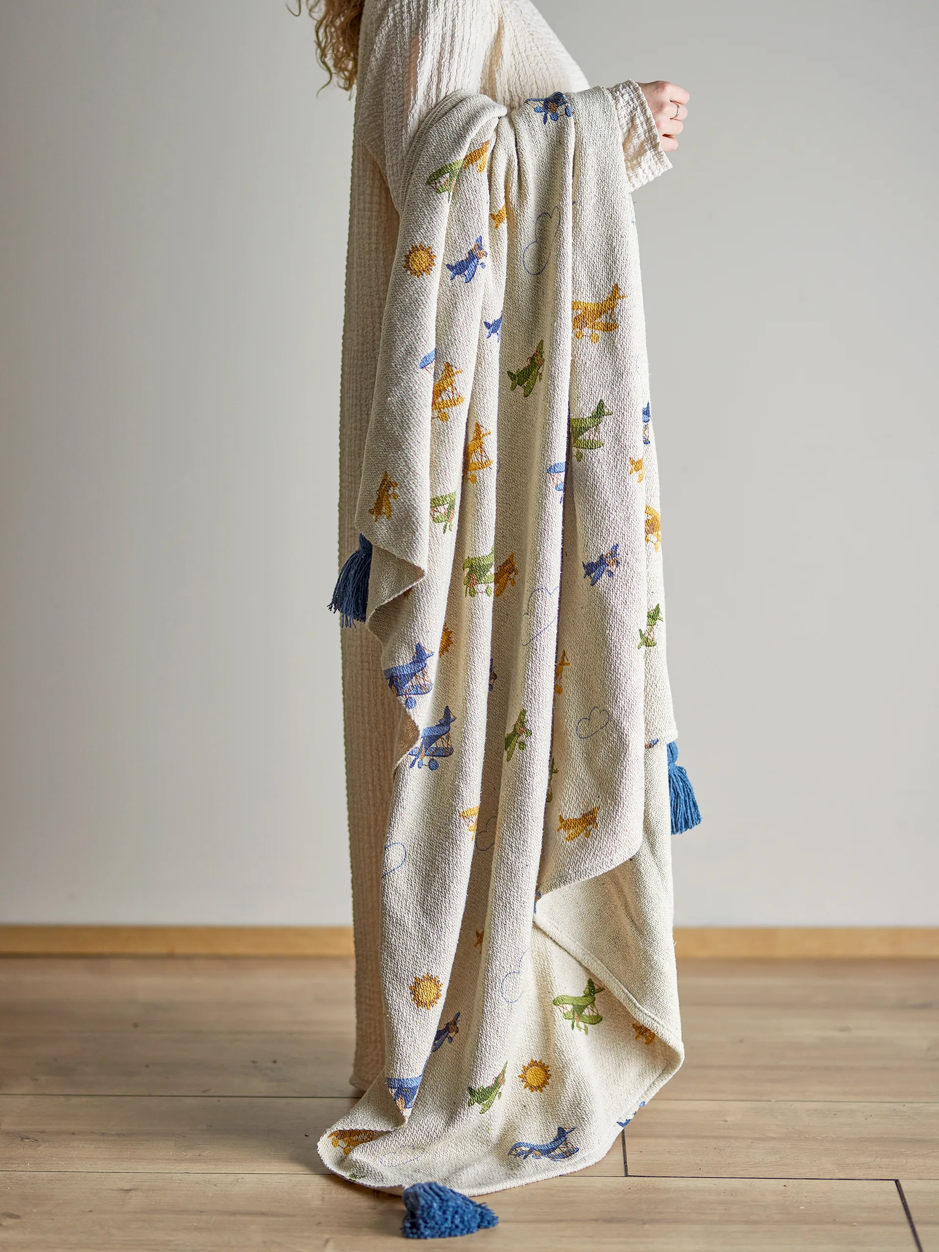 Plane plaid 130x160 cm, Nature Bloomingville