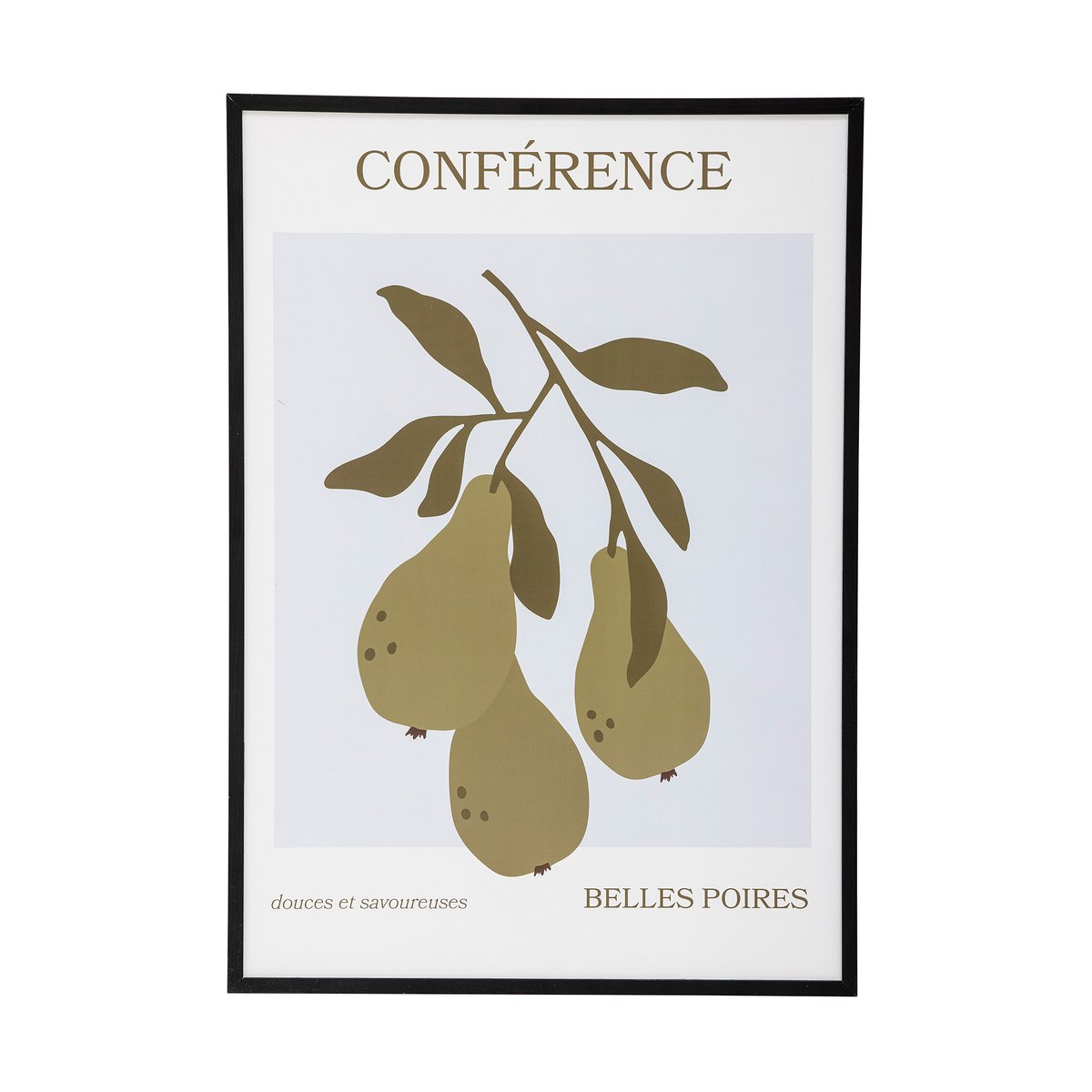 Bloomingville Poire poster met lijst 52x72 cm Poire-black pine