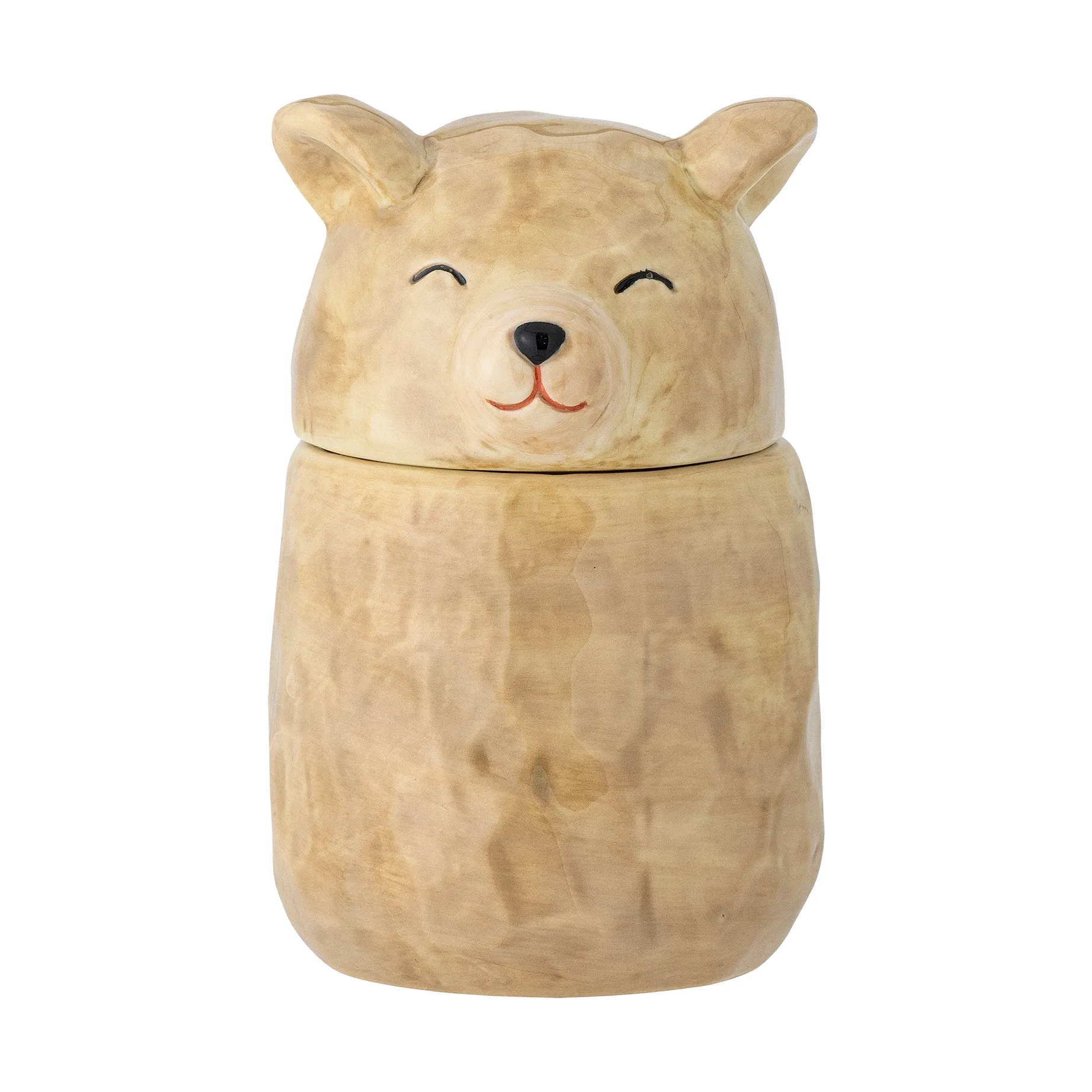 Puk pot met deksel Ø7 cm, Bruin Bloomingville